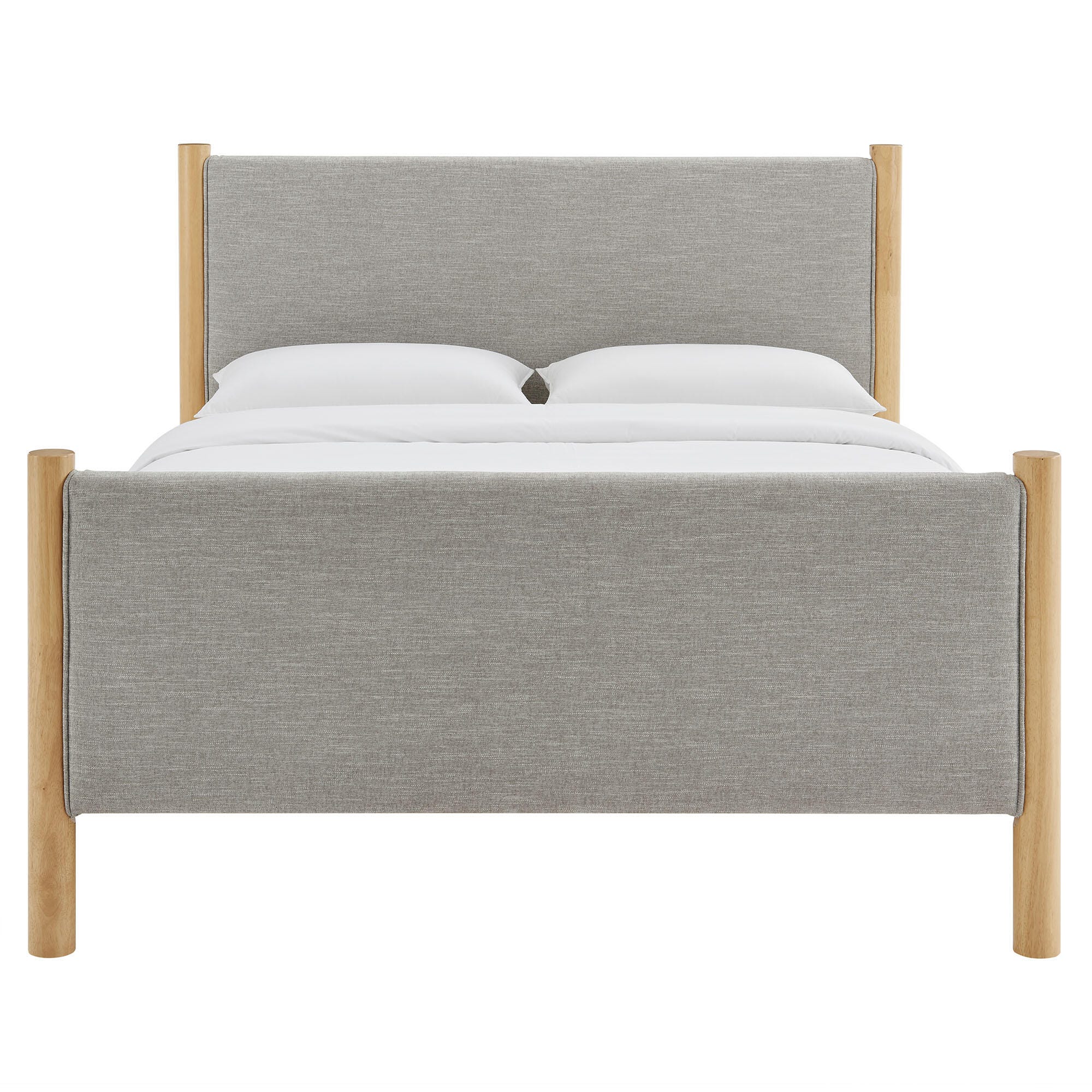 Modway Maven Full Platform Bed, Gray/Oak, large