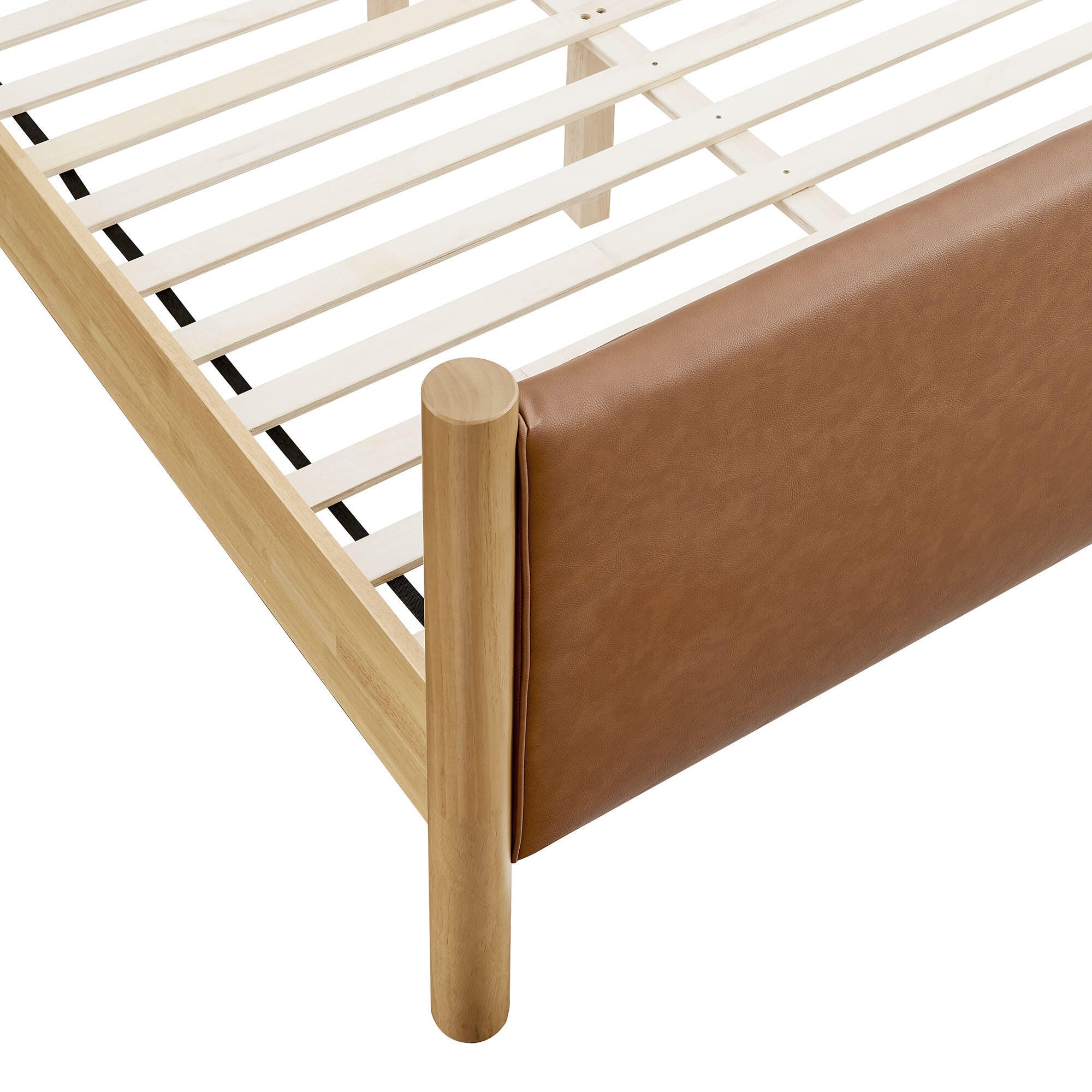Modway Maven Solid Full Platform Bed, Tan/Oak, large