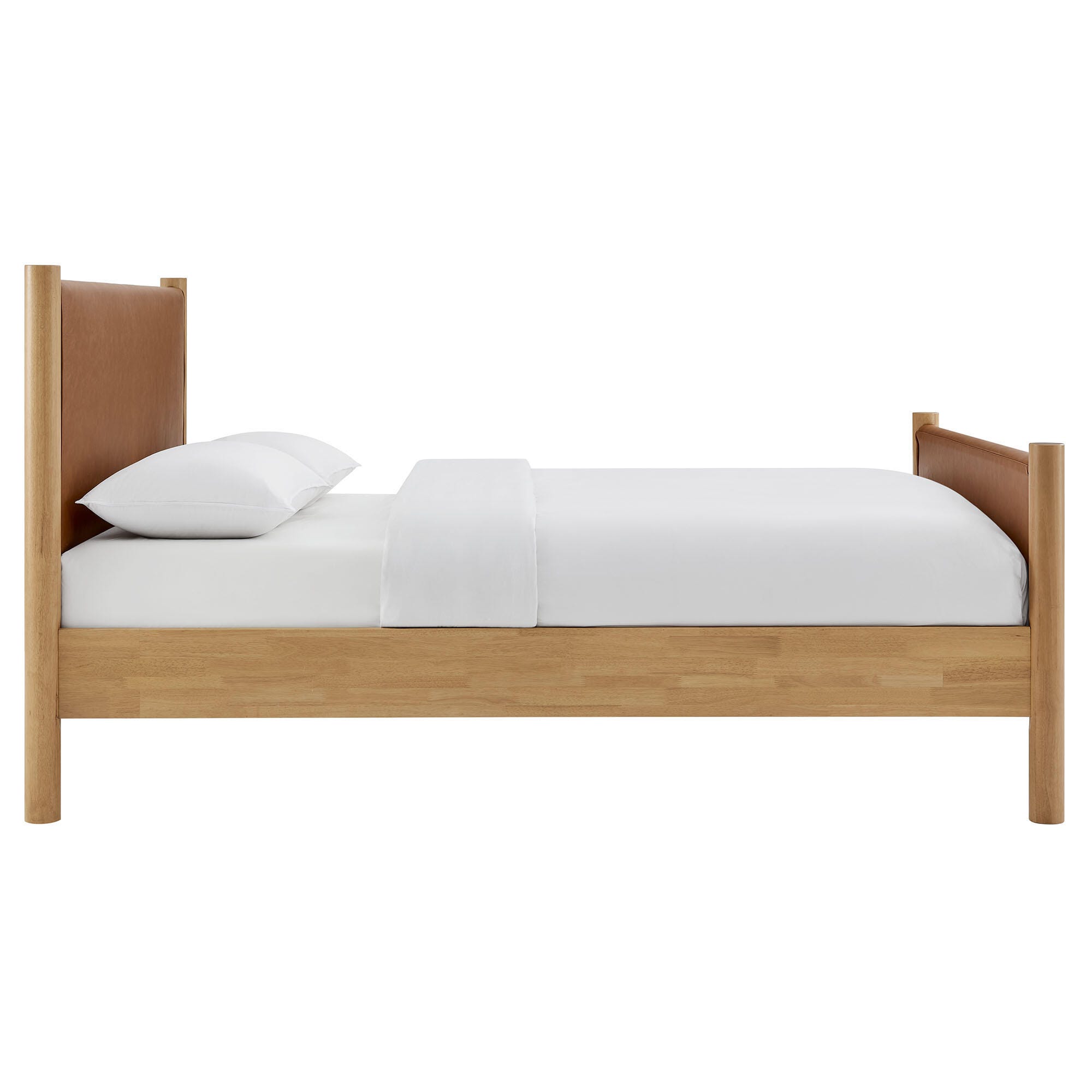 Modway Maven Solid Full Platform Bed, Tan/Oak, large