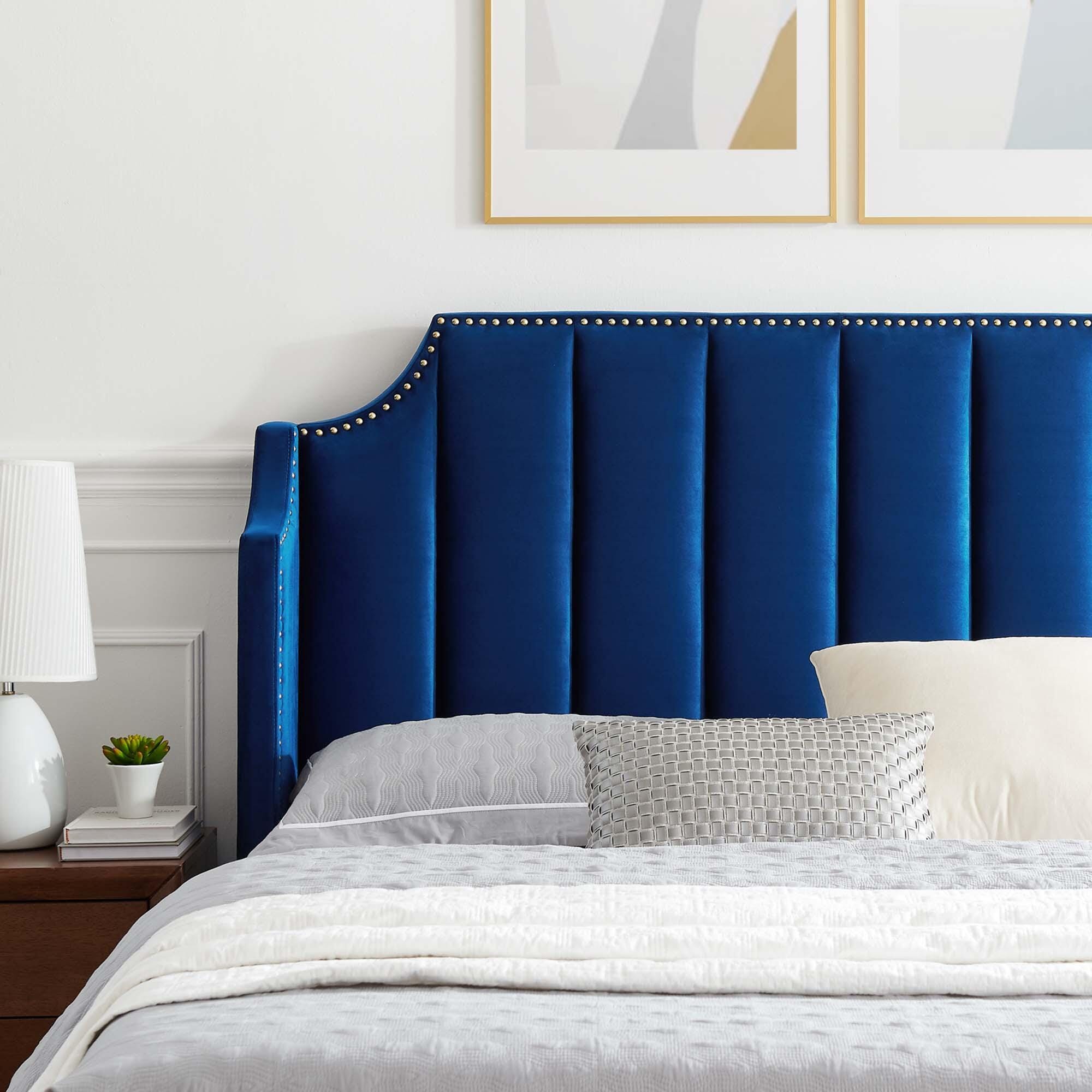 Modway Daniella Queen Platform Bed, Navy, large