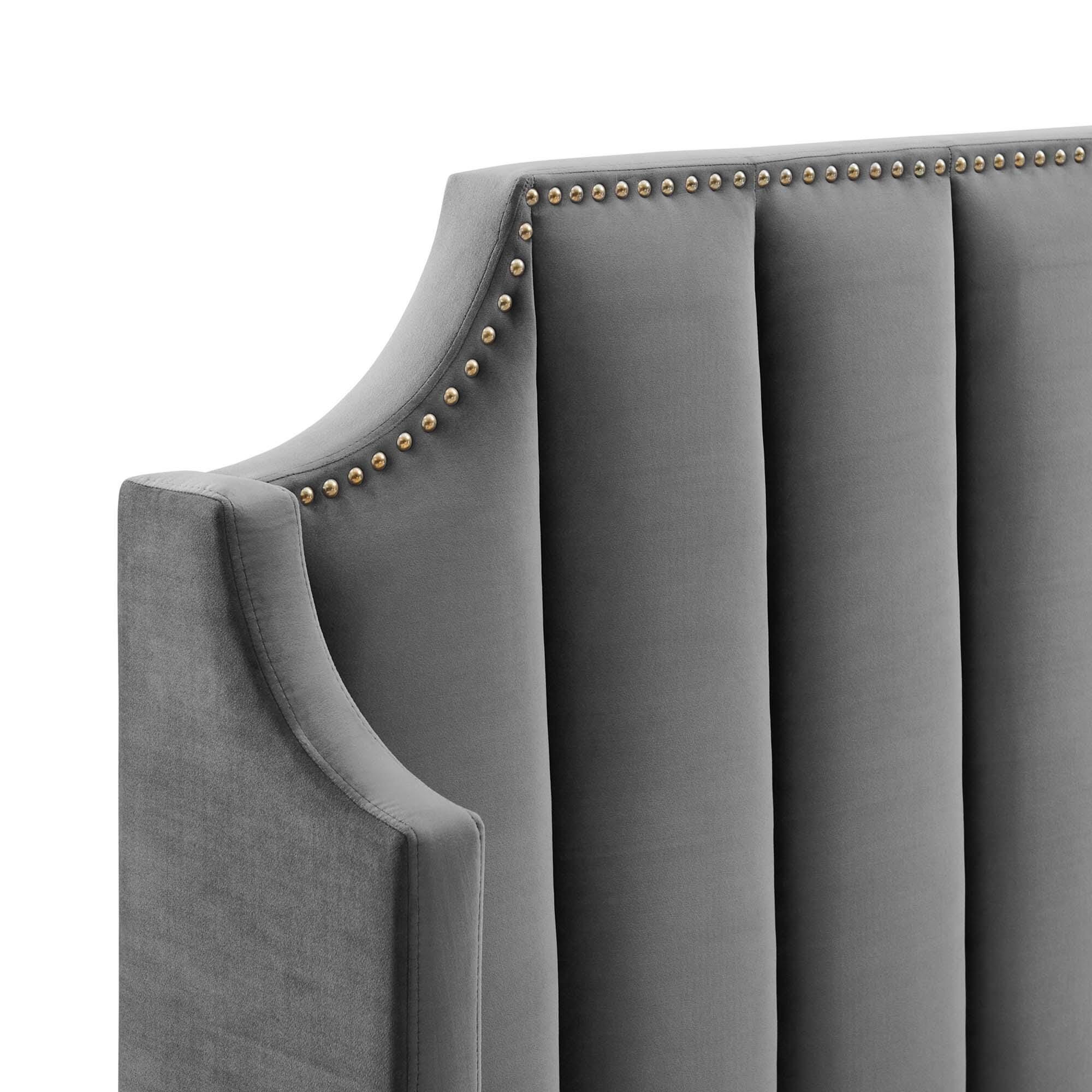 Modway Daniella Queen Platform Bed, Gray, large