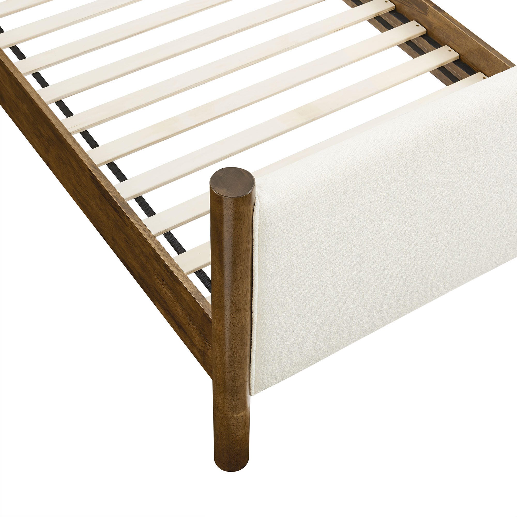 Modway Maven Twin Platform Bed, Feather White/Walnut, large