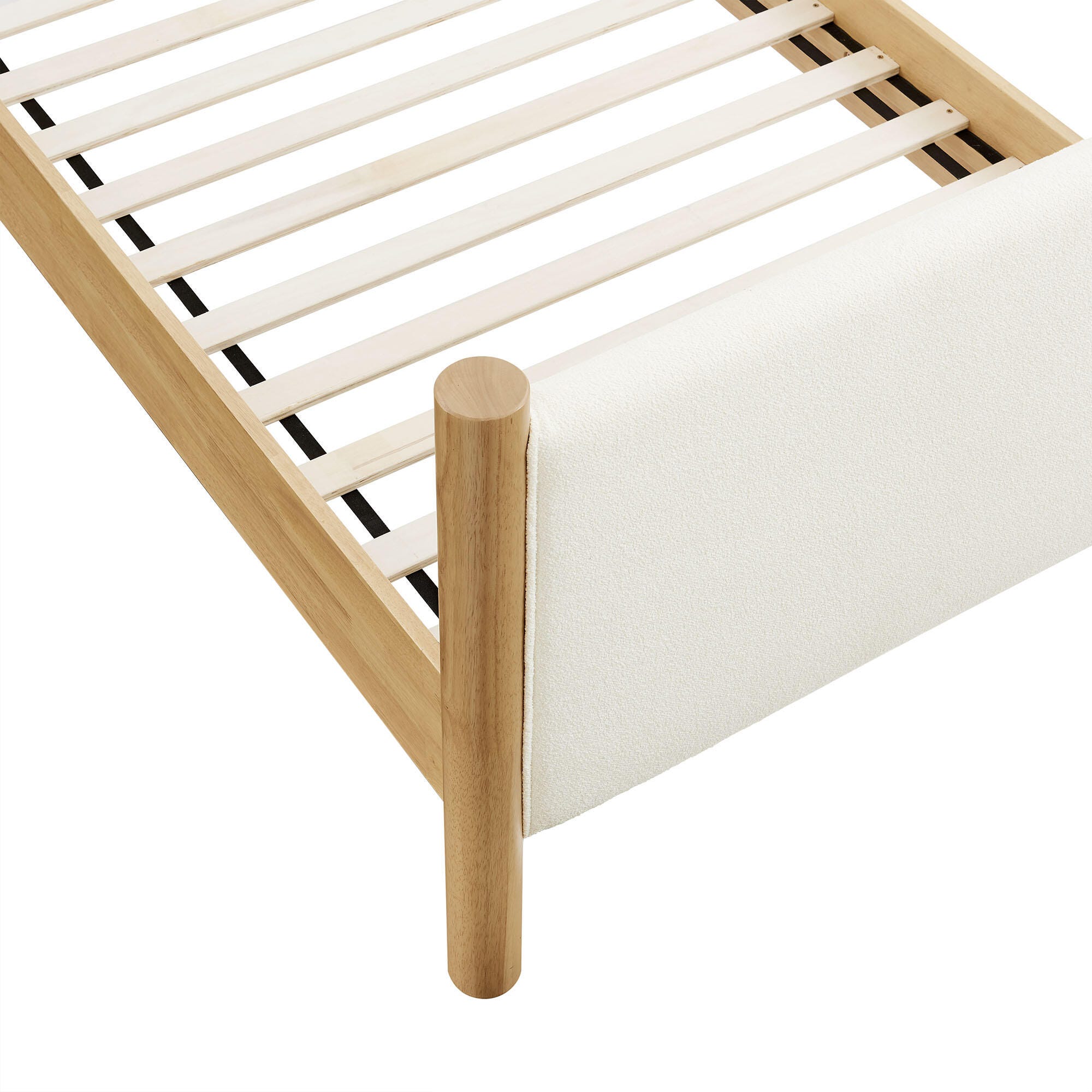 Modway Maven Twin Platform Bed, Feather White/Oak, large