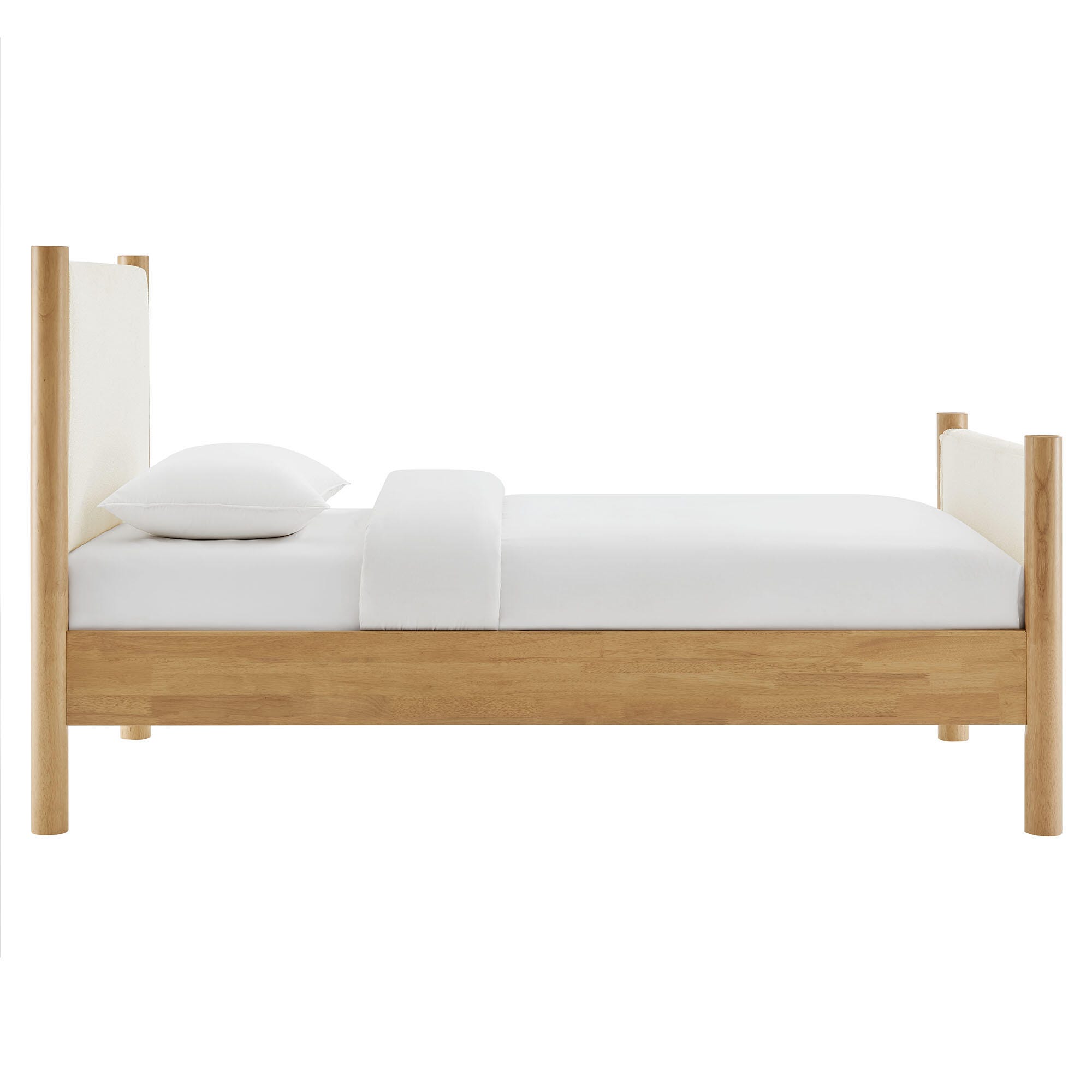 Modway Maven Twin Platform Bed, Feather White/Oak, large