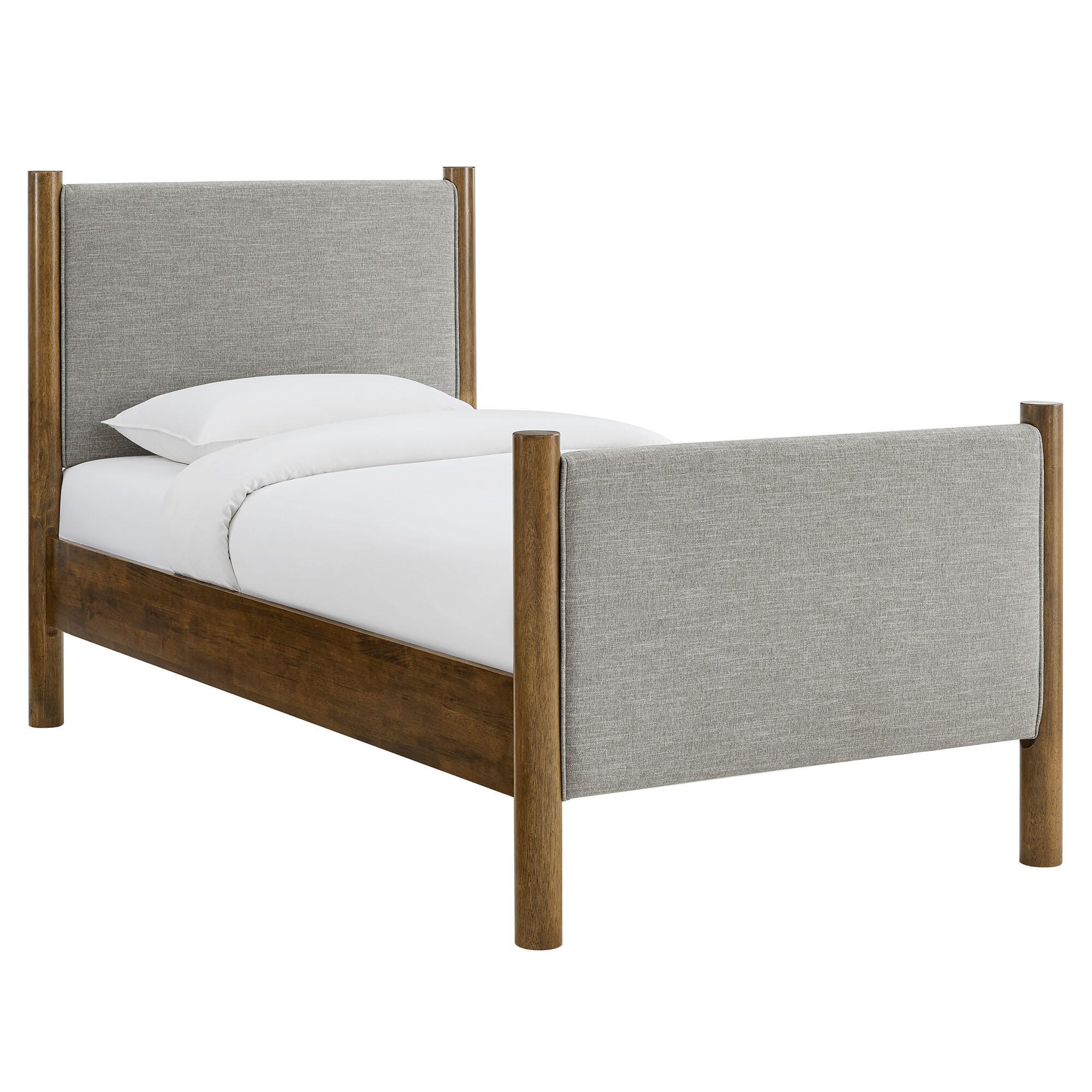 Modway Maven Twin Platform Bed, Gray/Walnut, large