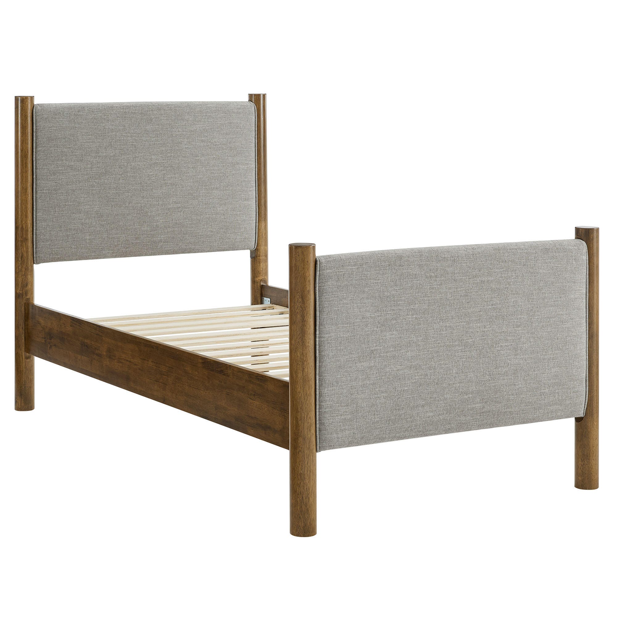 Modway Maven Twin Platform Bed, Gray/Walnut, large