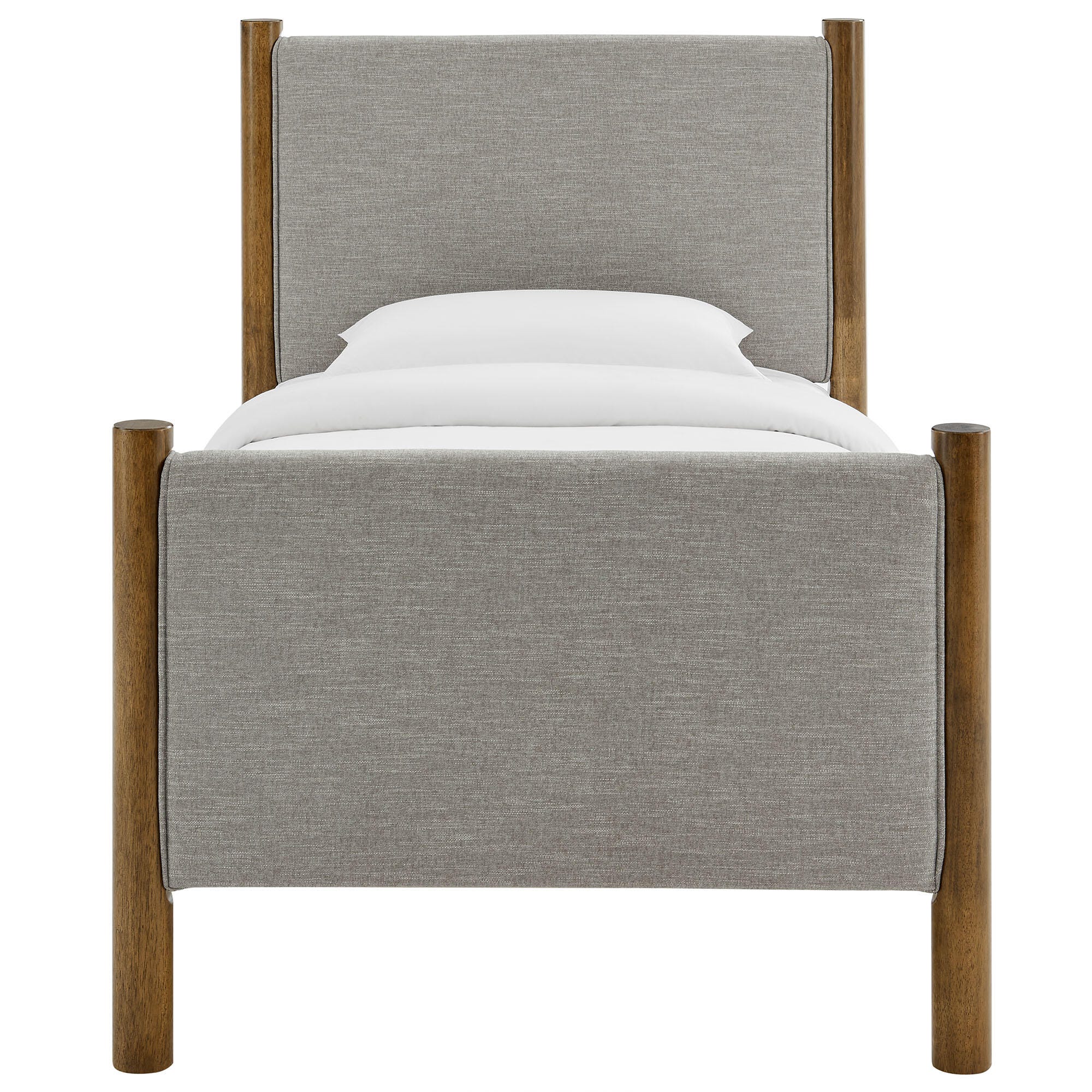 Modway Maven Twin Platform Bed, Gray/Walnut, large