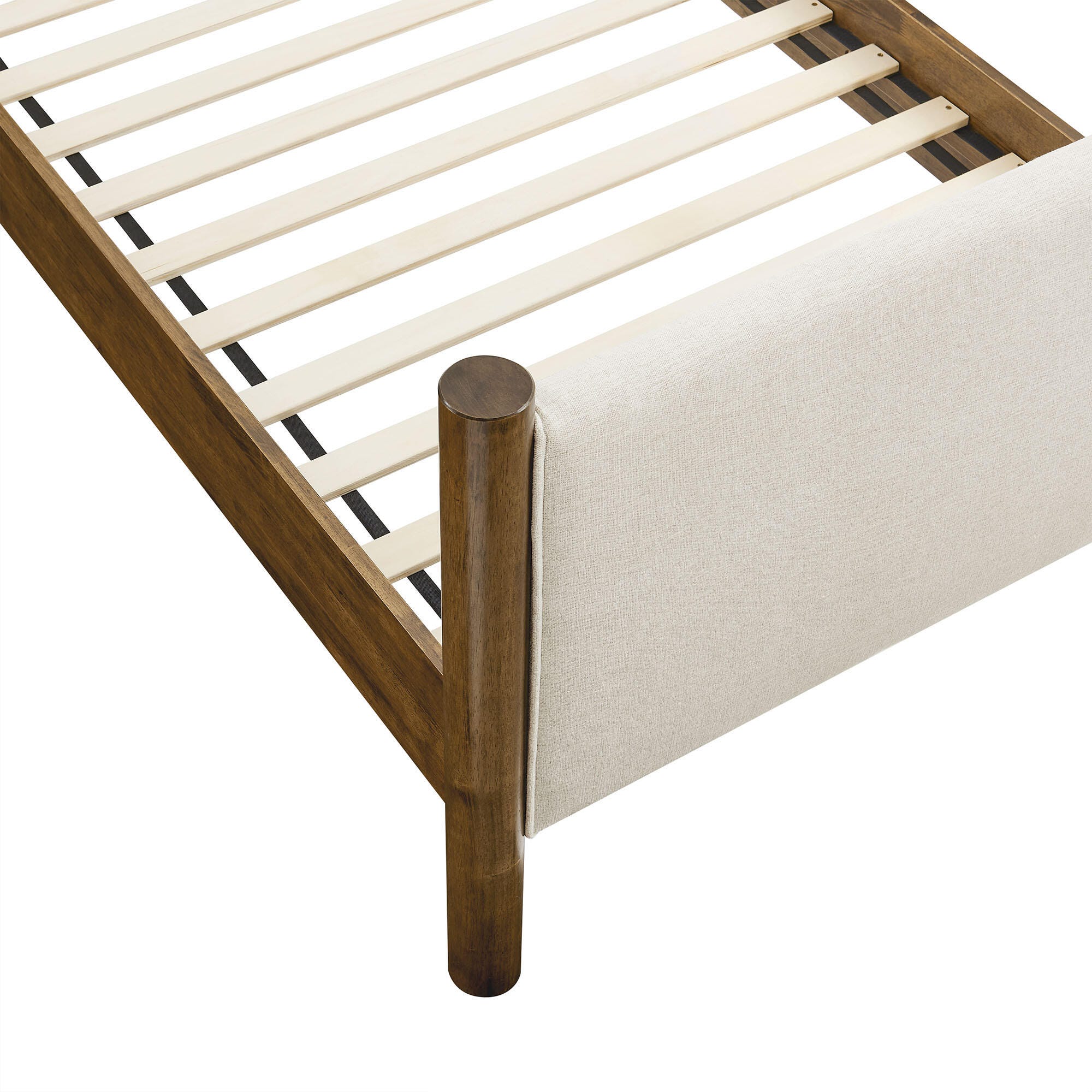 Modway Maven Twin Platform Bed, Ivory/Walnut, large
