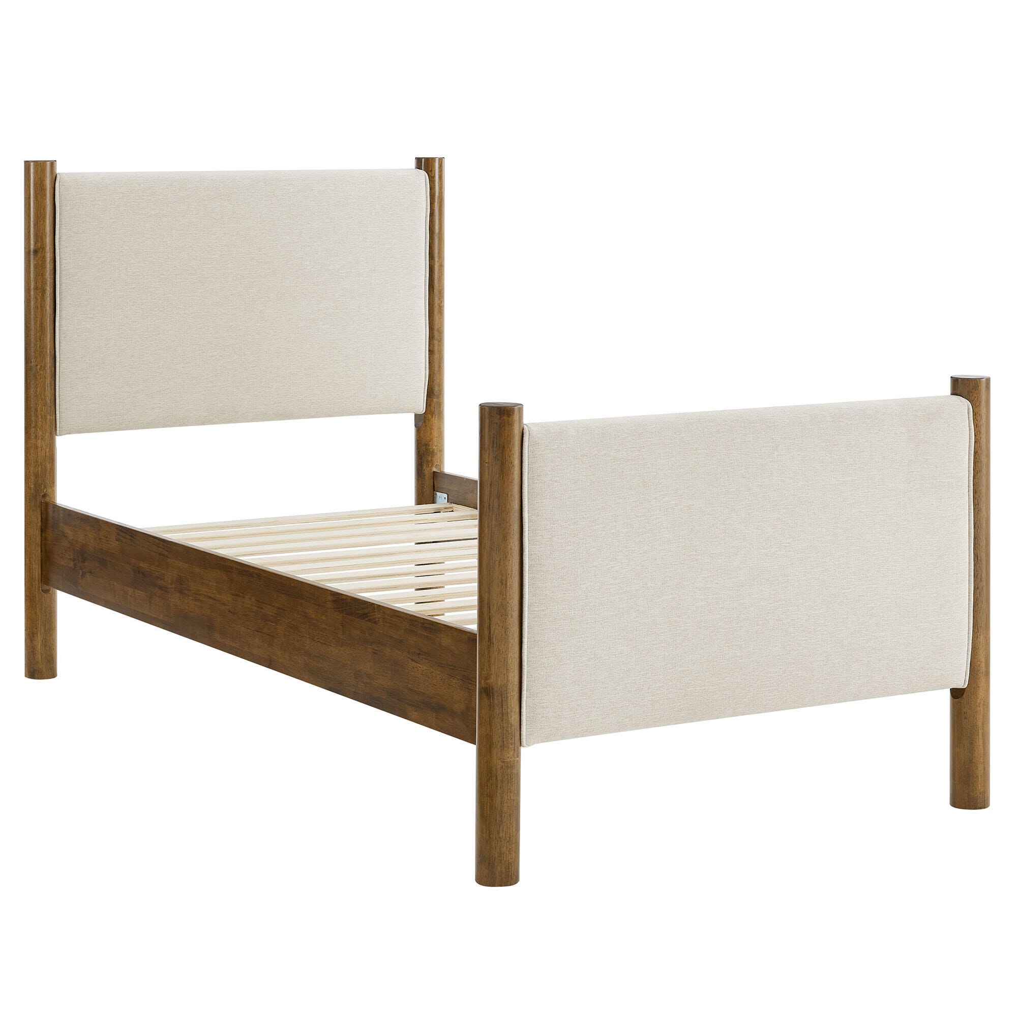 Modway Maven Twin Platform Bed, Ivory/Walnut, large