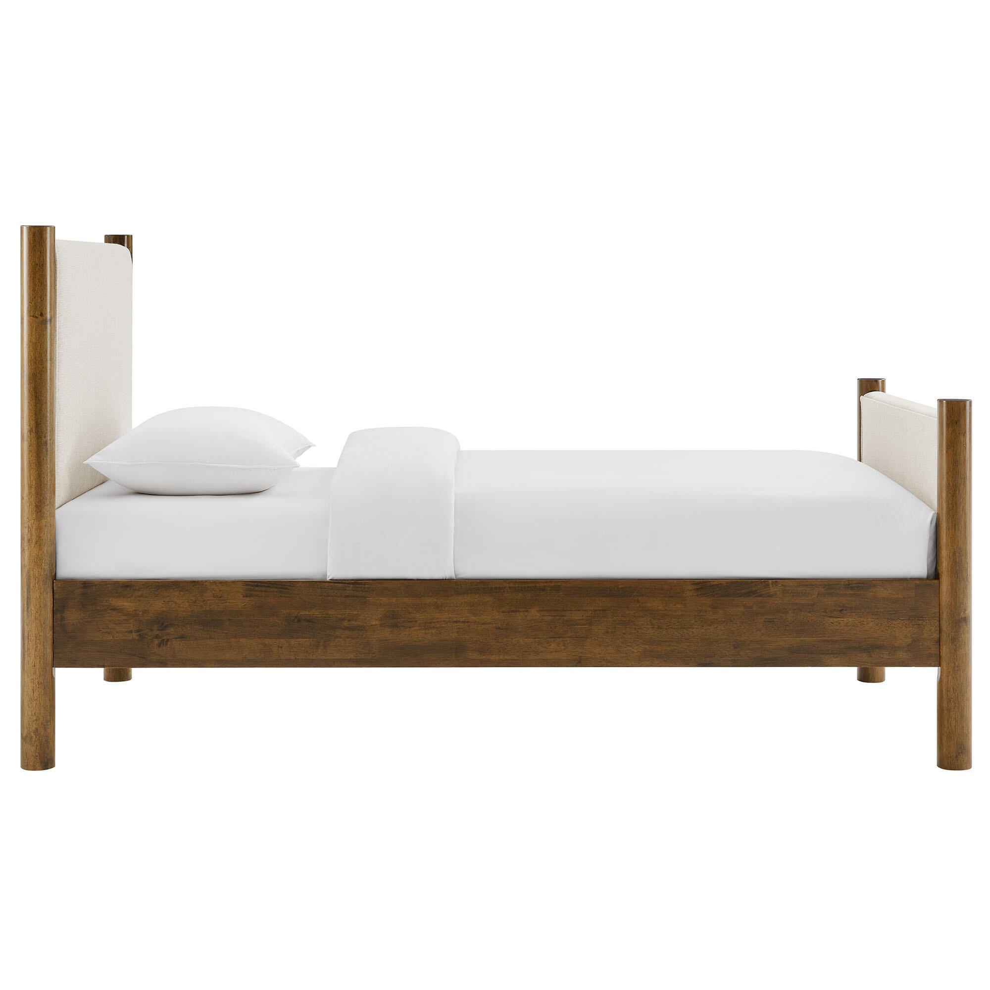 Modway Maven Twin Platform Bed, Ivory/Walnut, large