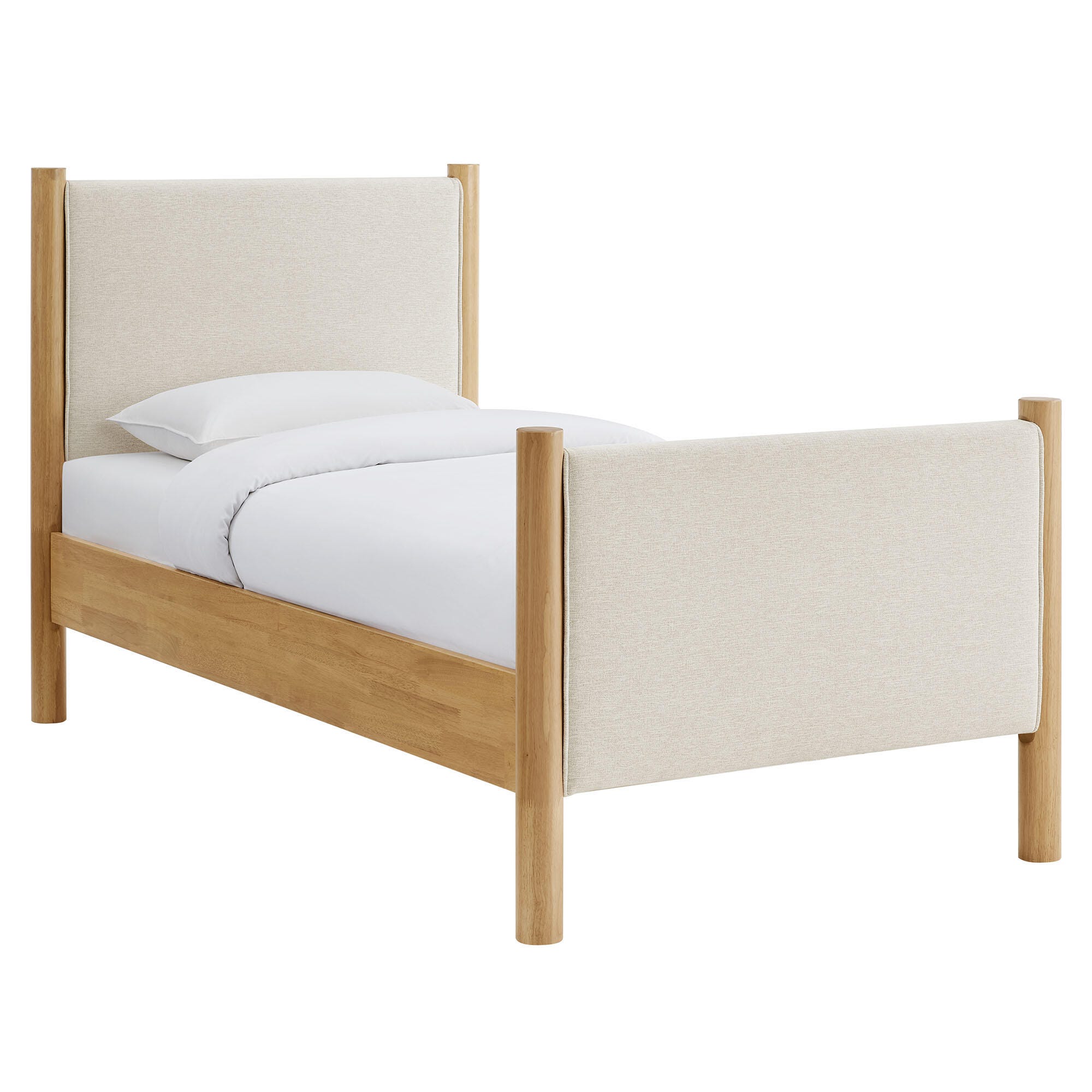 Modway Maven Twin Platform Bed, Ivory/Oak, large