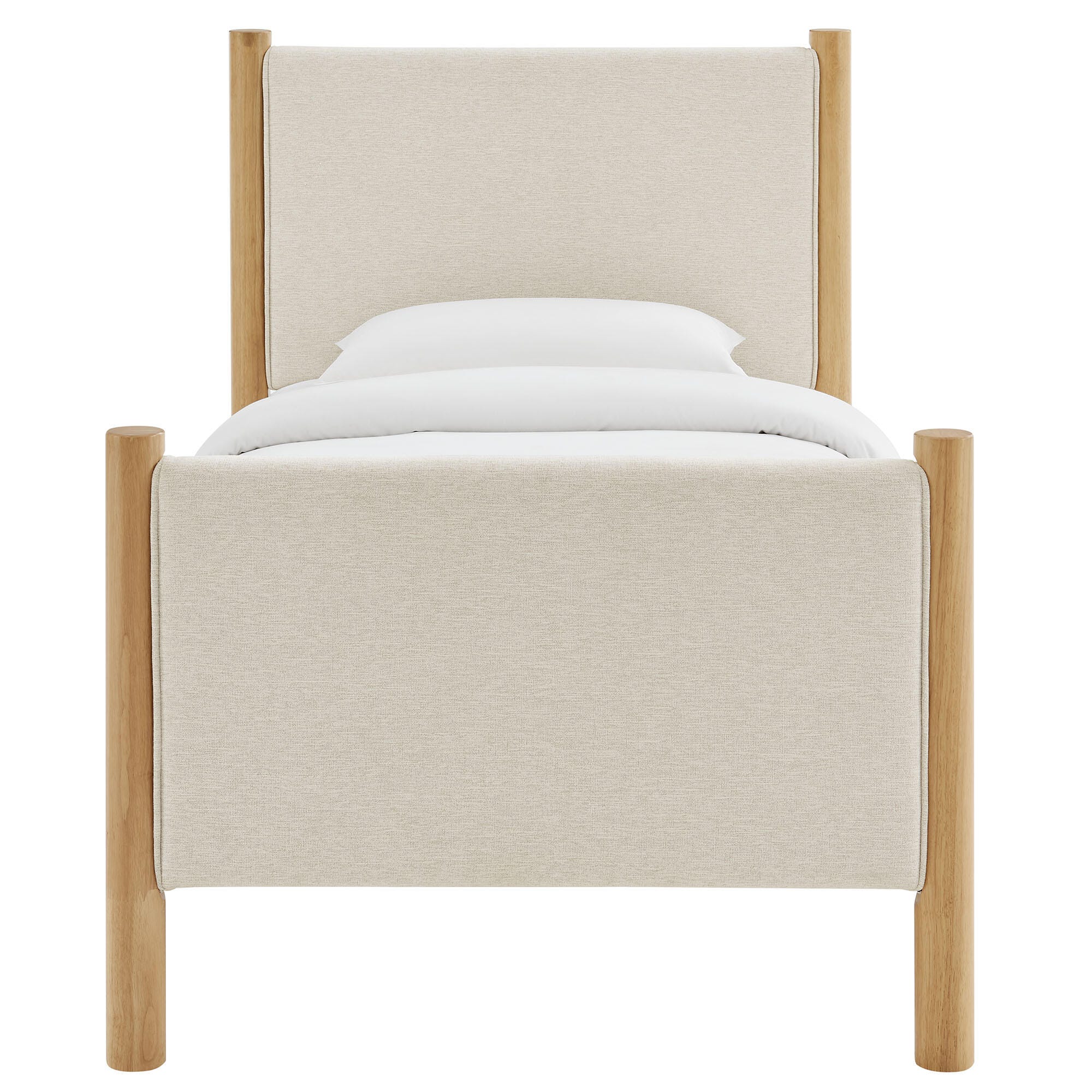Modway Maven Twin Platform Bed, Ivory/Oak, large