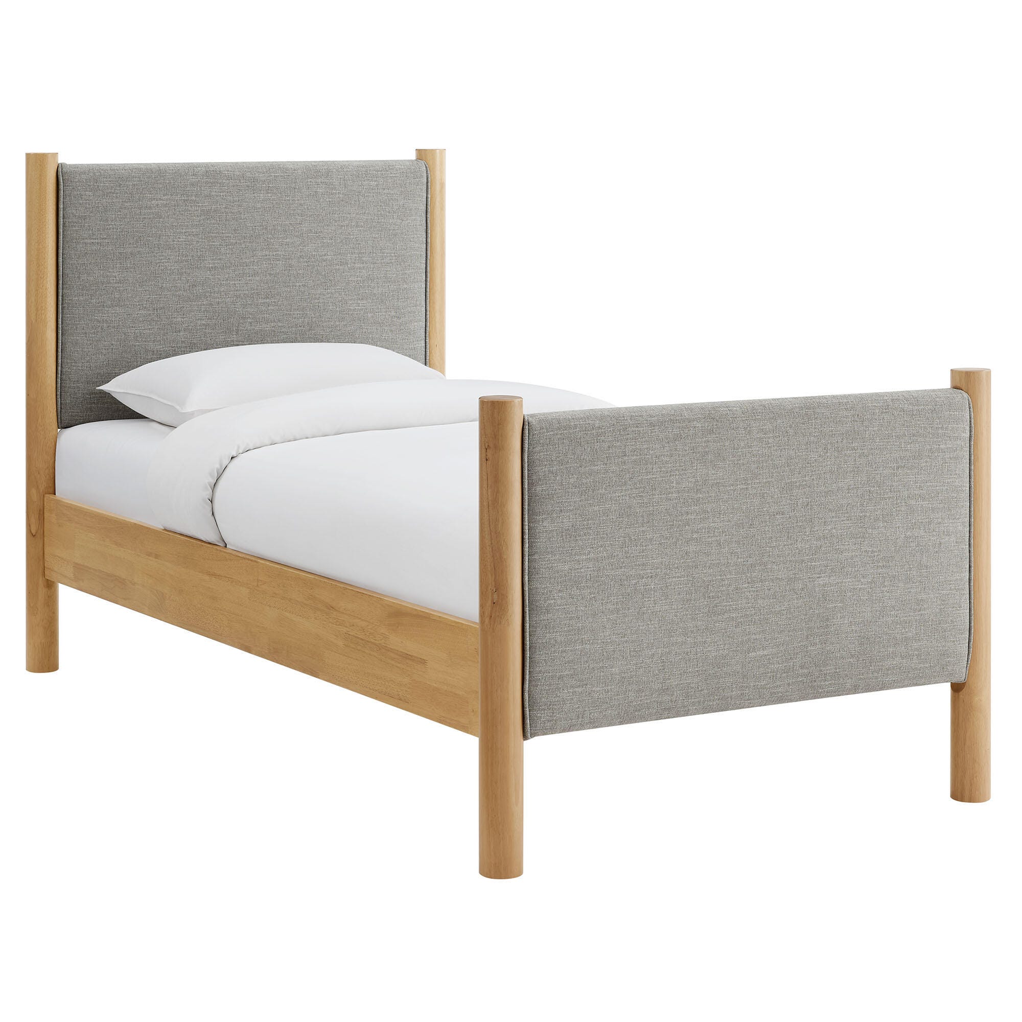 Modway Maven Twin Platform Bed, Gray/Oak, large