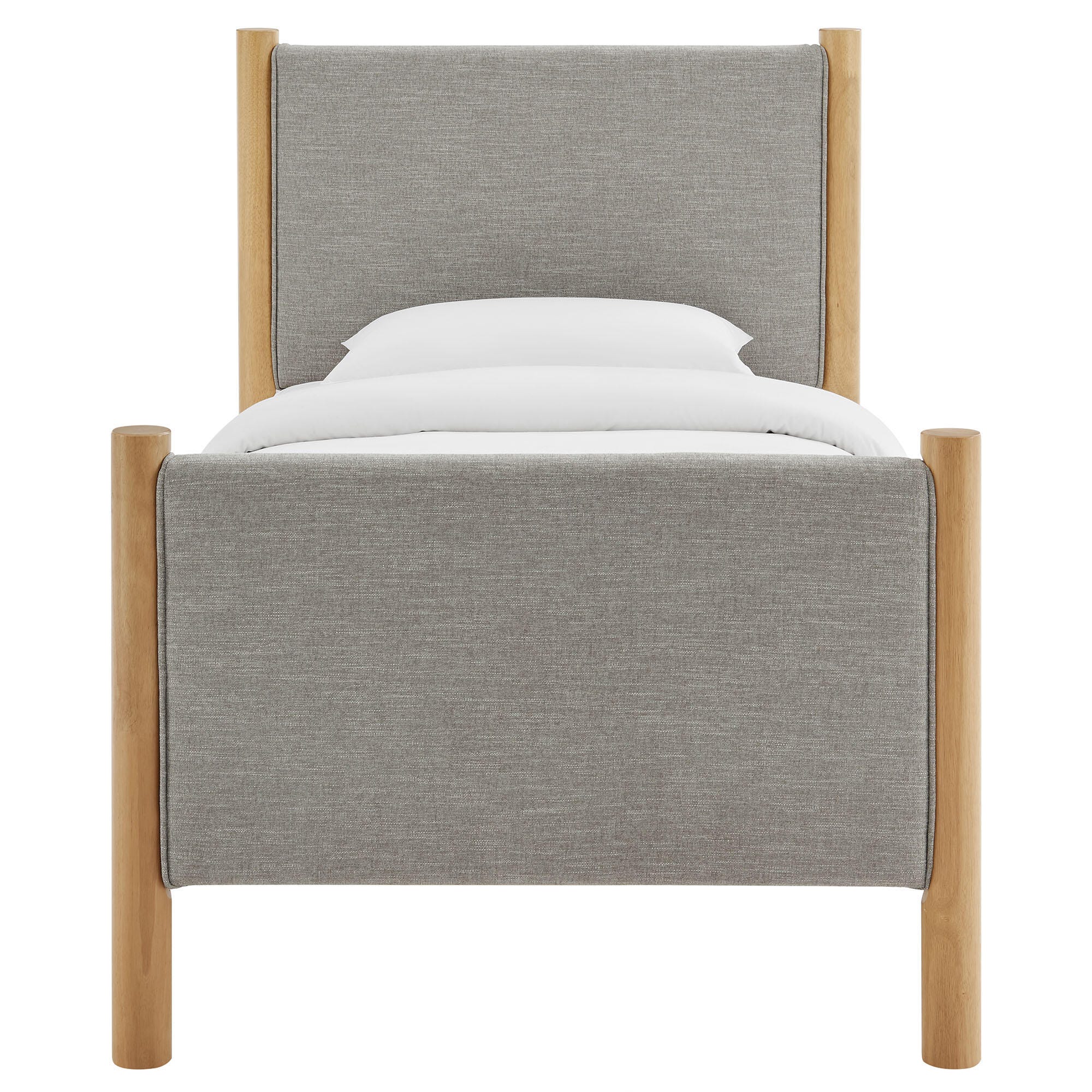 Modway Maven Twin Platform Bed, Gray/Oak, large