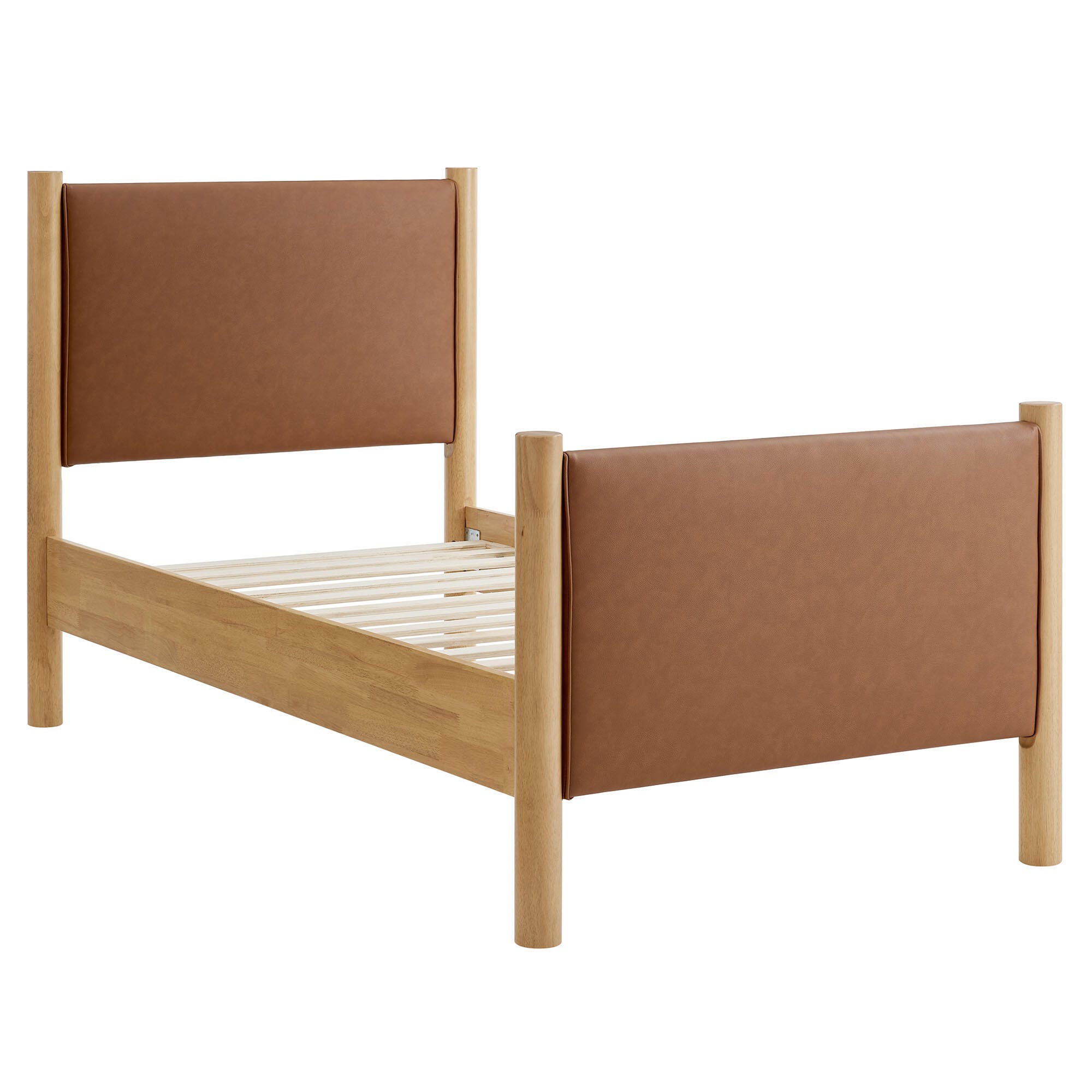 Modway Maven Solid Twin Platform Bed, Tan/Oak, large