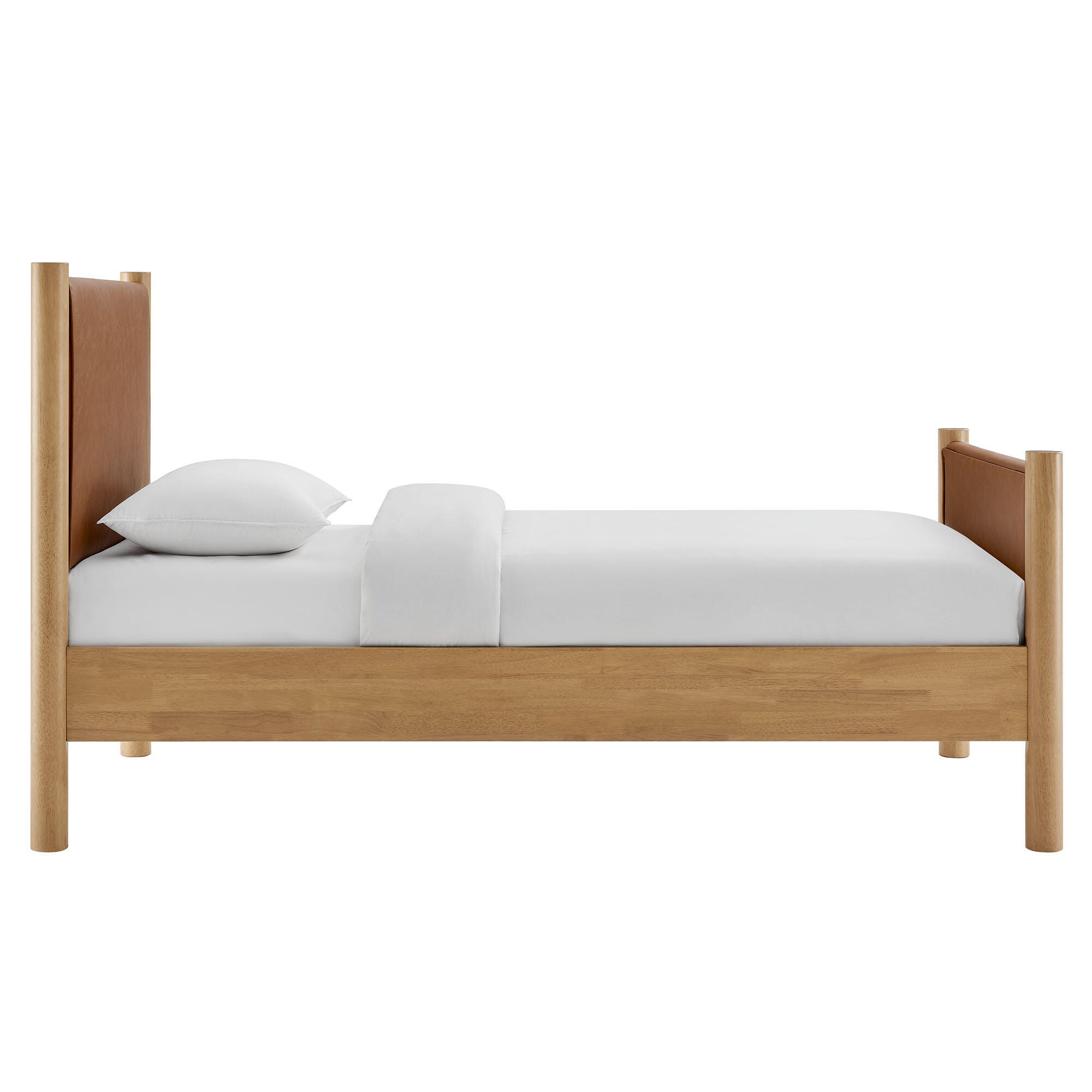 Modway Maven Solid Twin Platform Bed, Tan/Oak, large