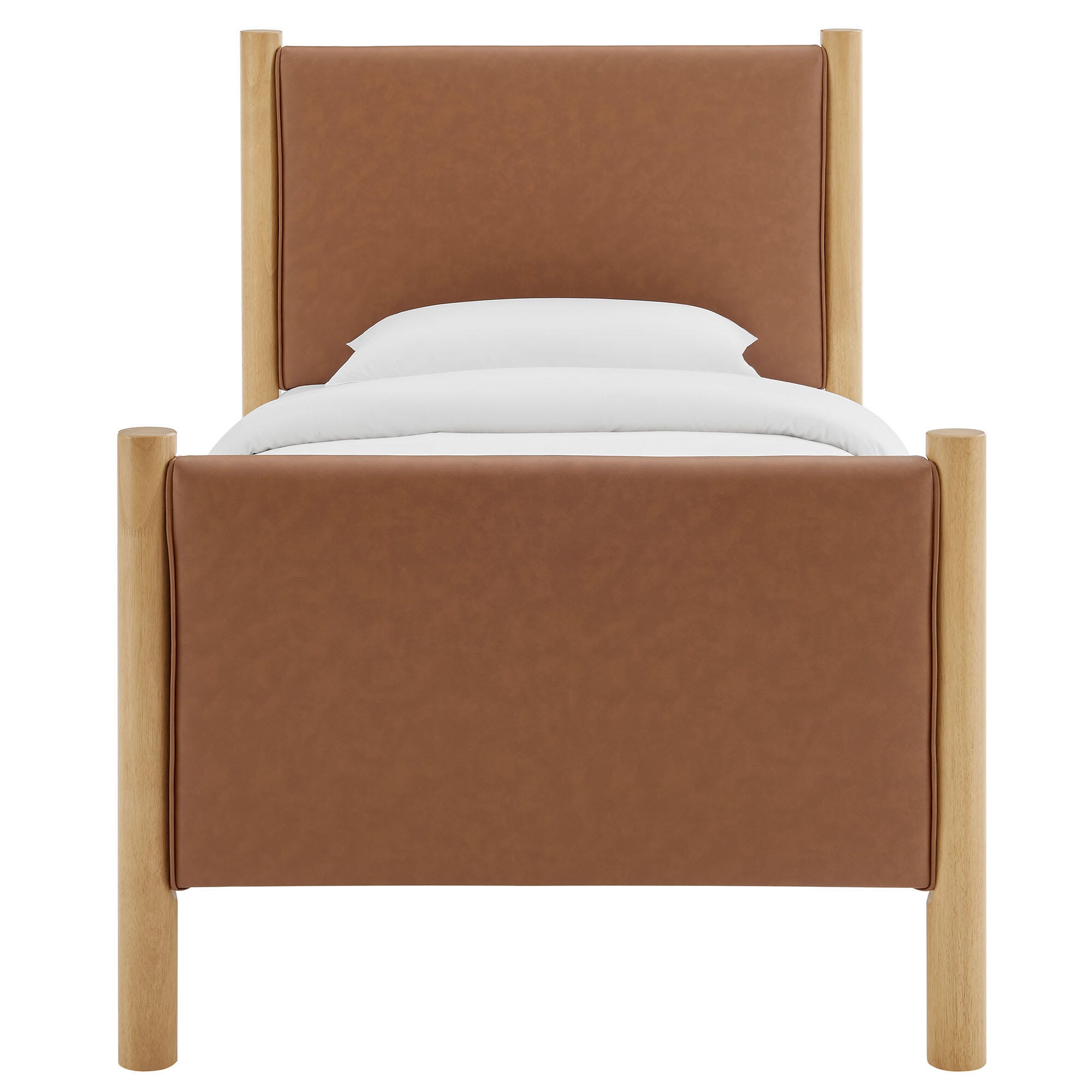 Modway Maven Solid Twin Platform Bed, Tan/Oak, large