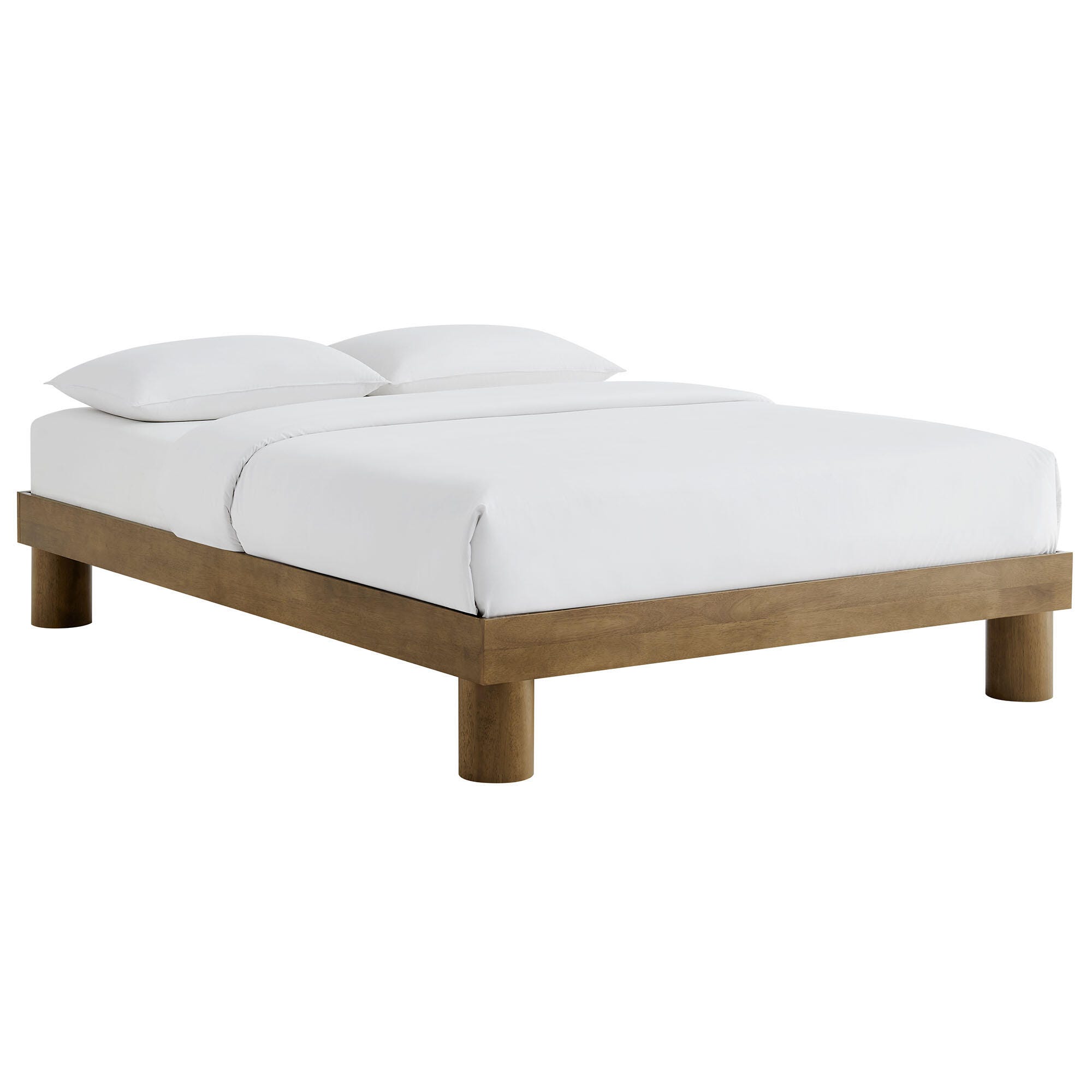 Modway Runa Queen Platform Bed, French Oak Brown, large