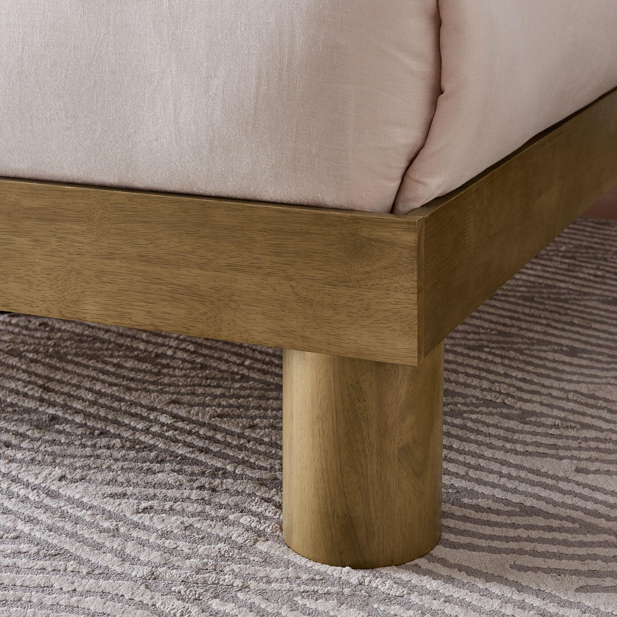 Modway Runa Queen Platform Bed, French Oak Brown, large