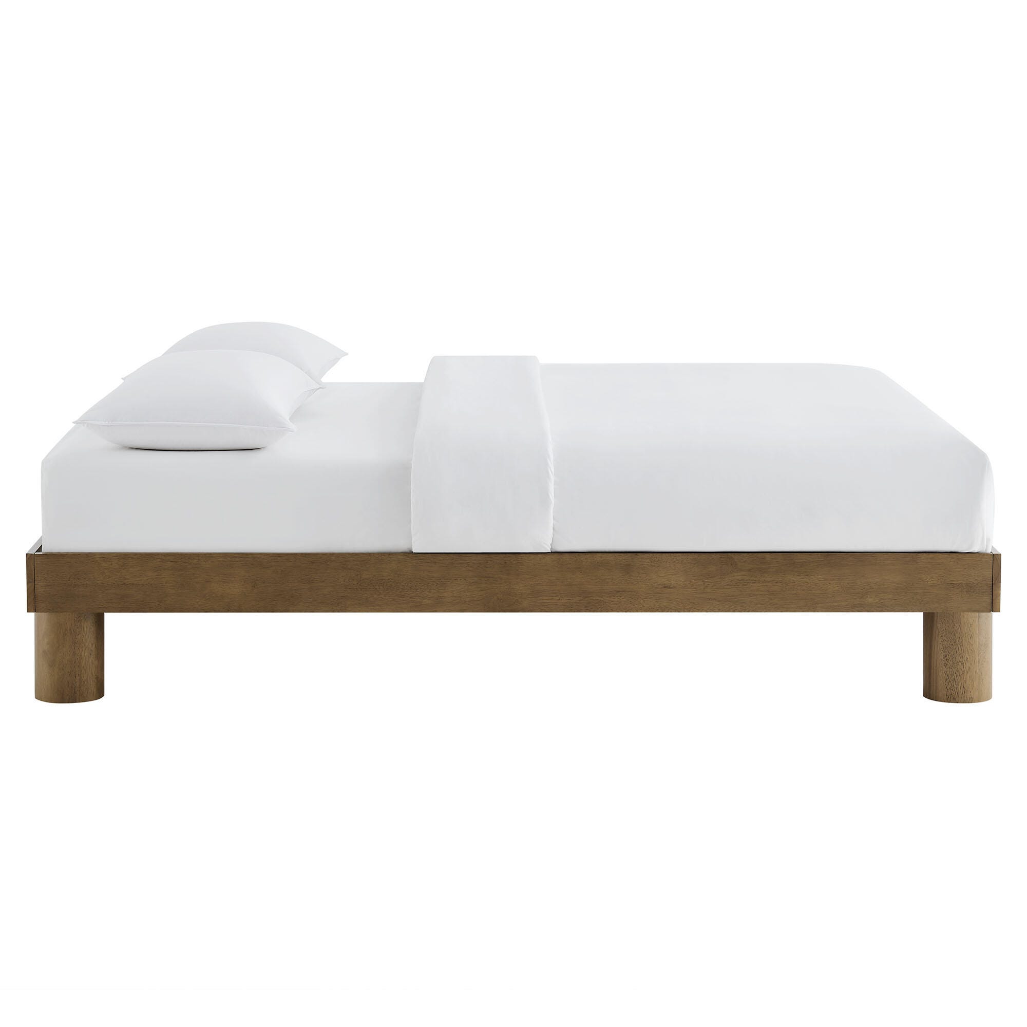 Modway Runa Queen Platform Bed, French Oak Brown, large