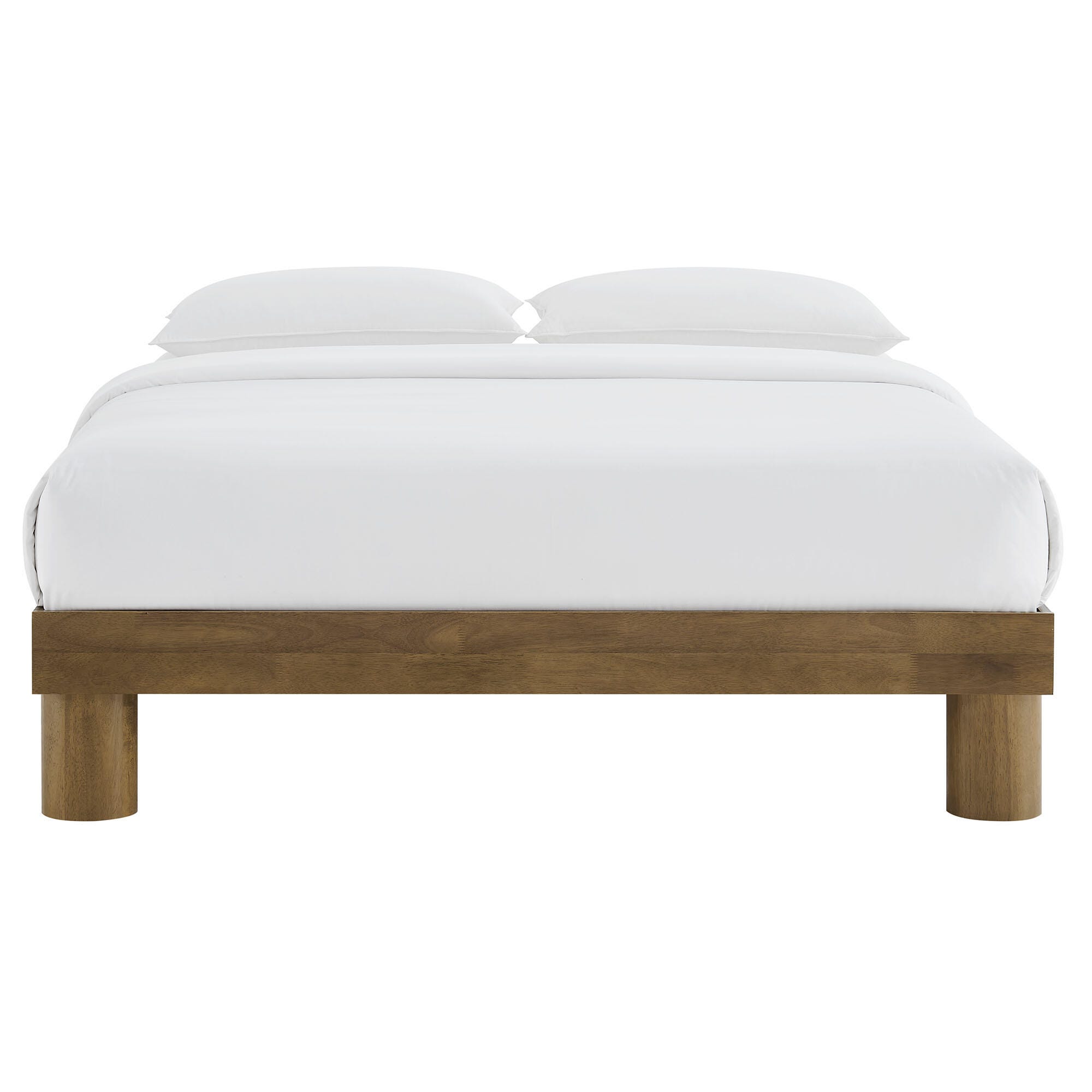Modway Runa Queen Platform Bed, French Oak Brown, large
