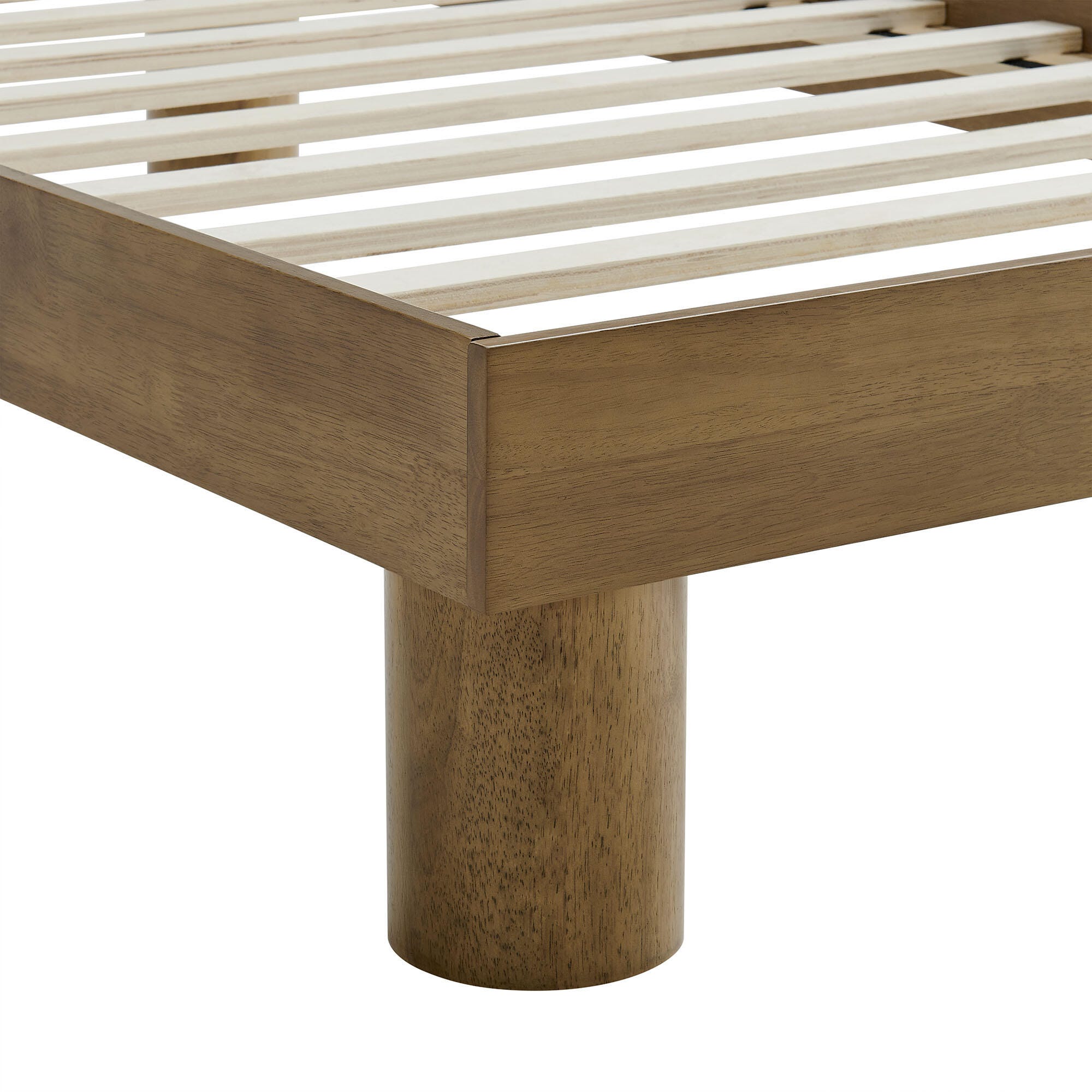 Modway Runa Twin Platform Bed, French Oak Brown, large