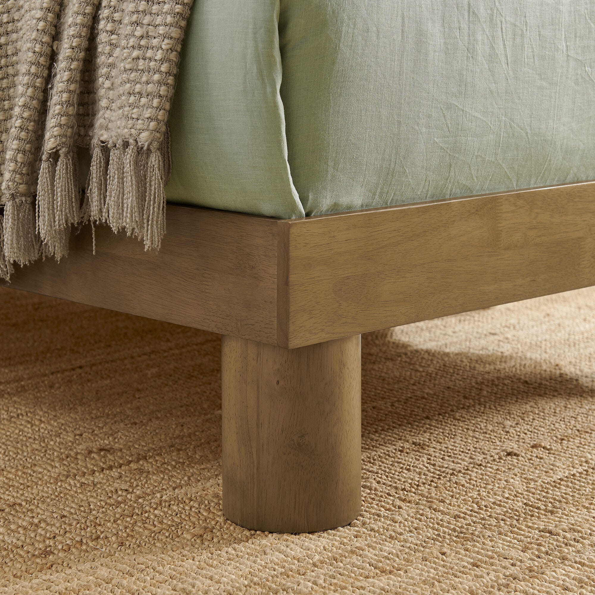 Modway Runa Twin Platform Bed, French Oak Brown, large