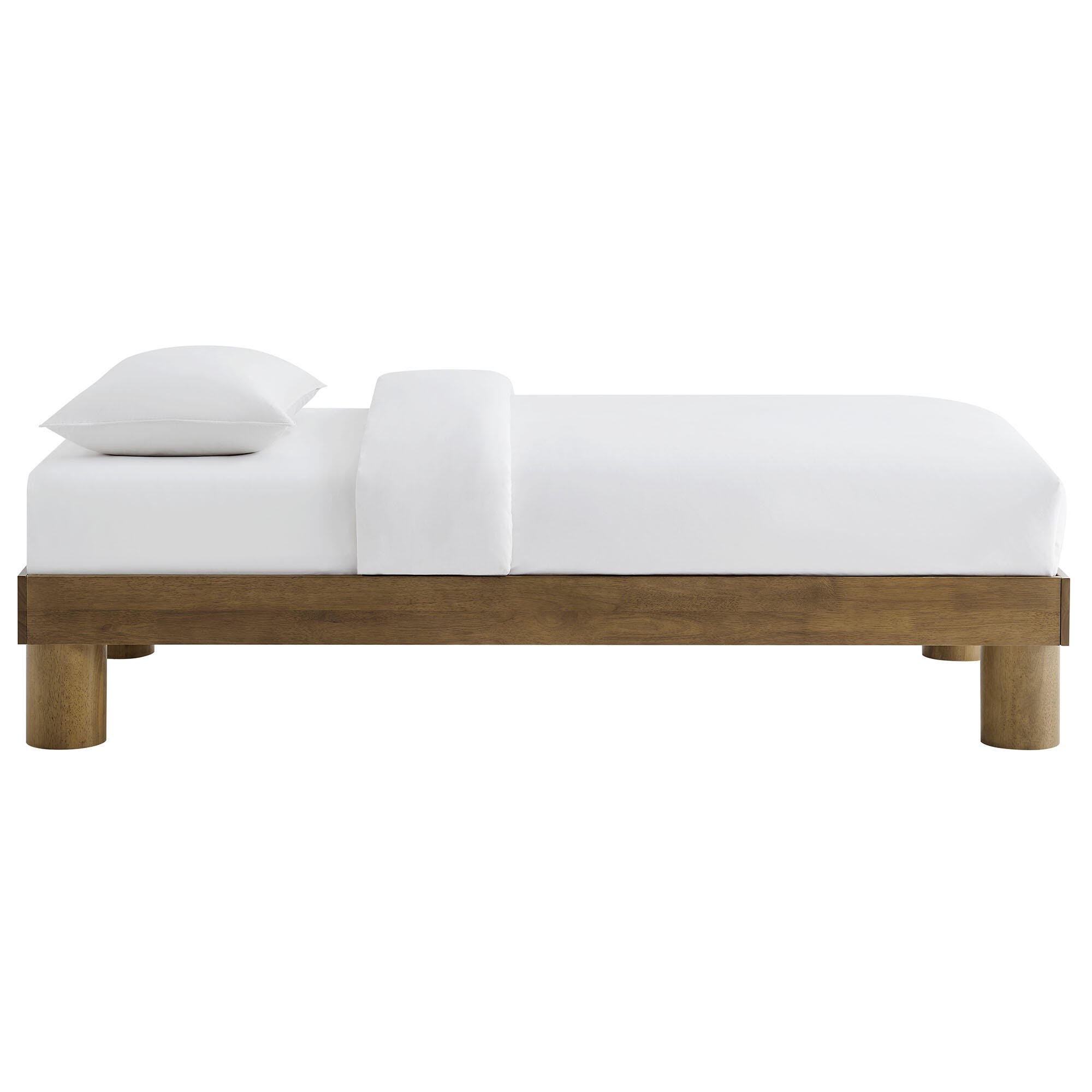 Modway Runa Twin Platform Bed, French Oak Brown, large