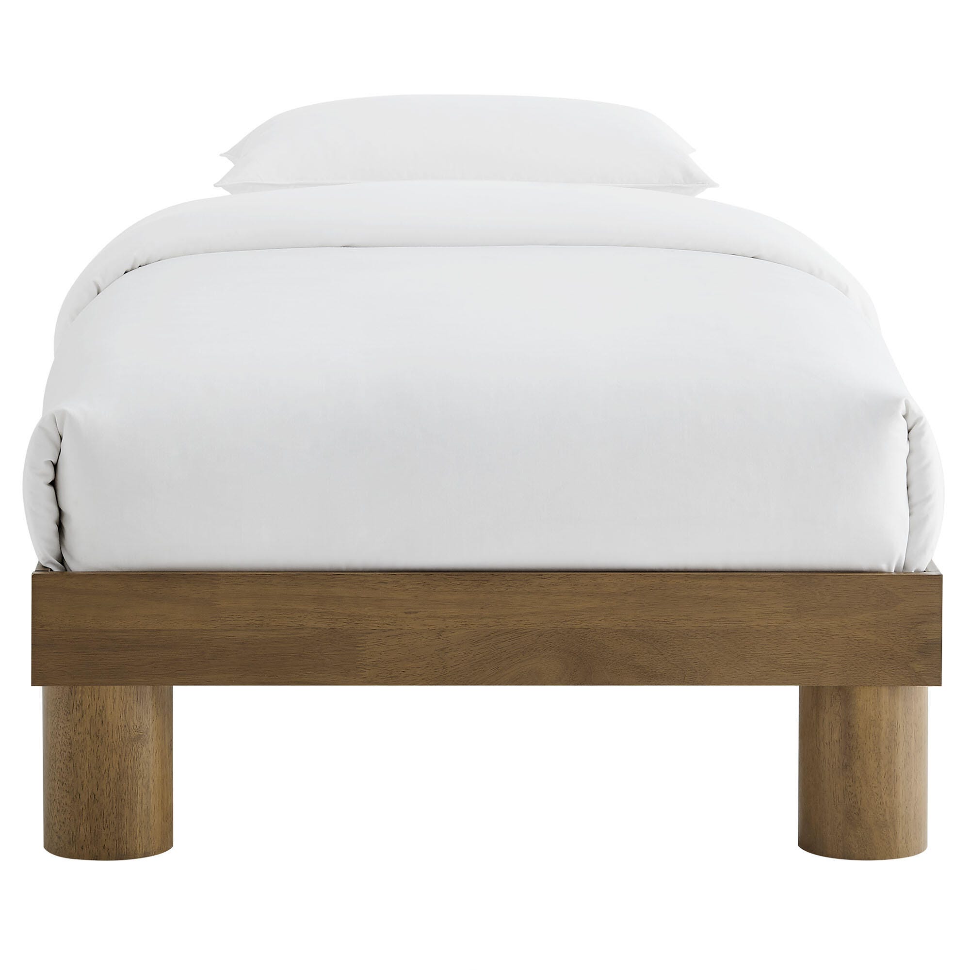 Modway Runa Twin Platform Bed, French Oak Brown, large