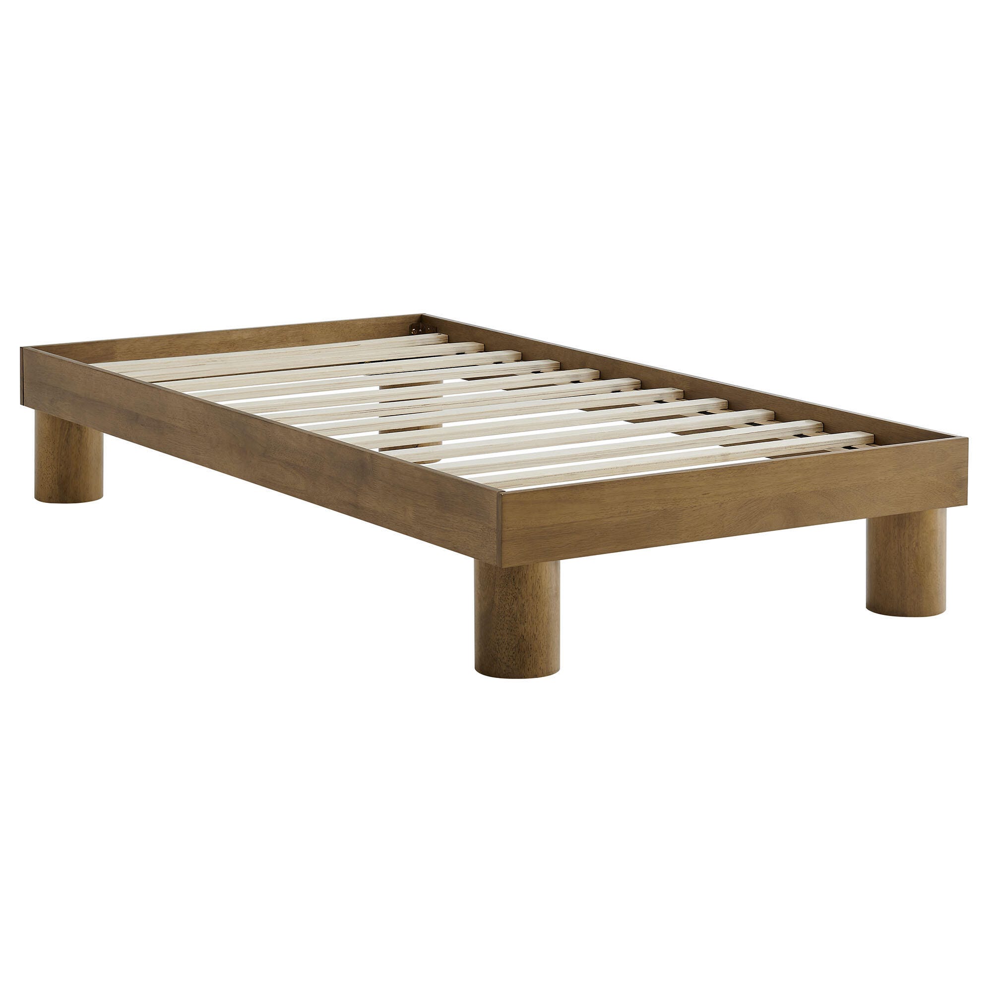 Modway Runa Twin Platform Bed, French Oak Brown, large