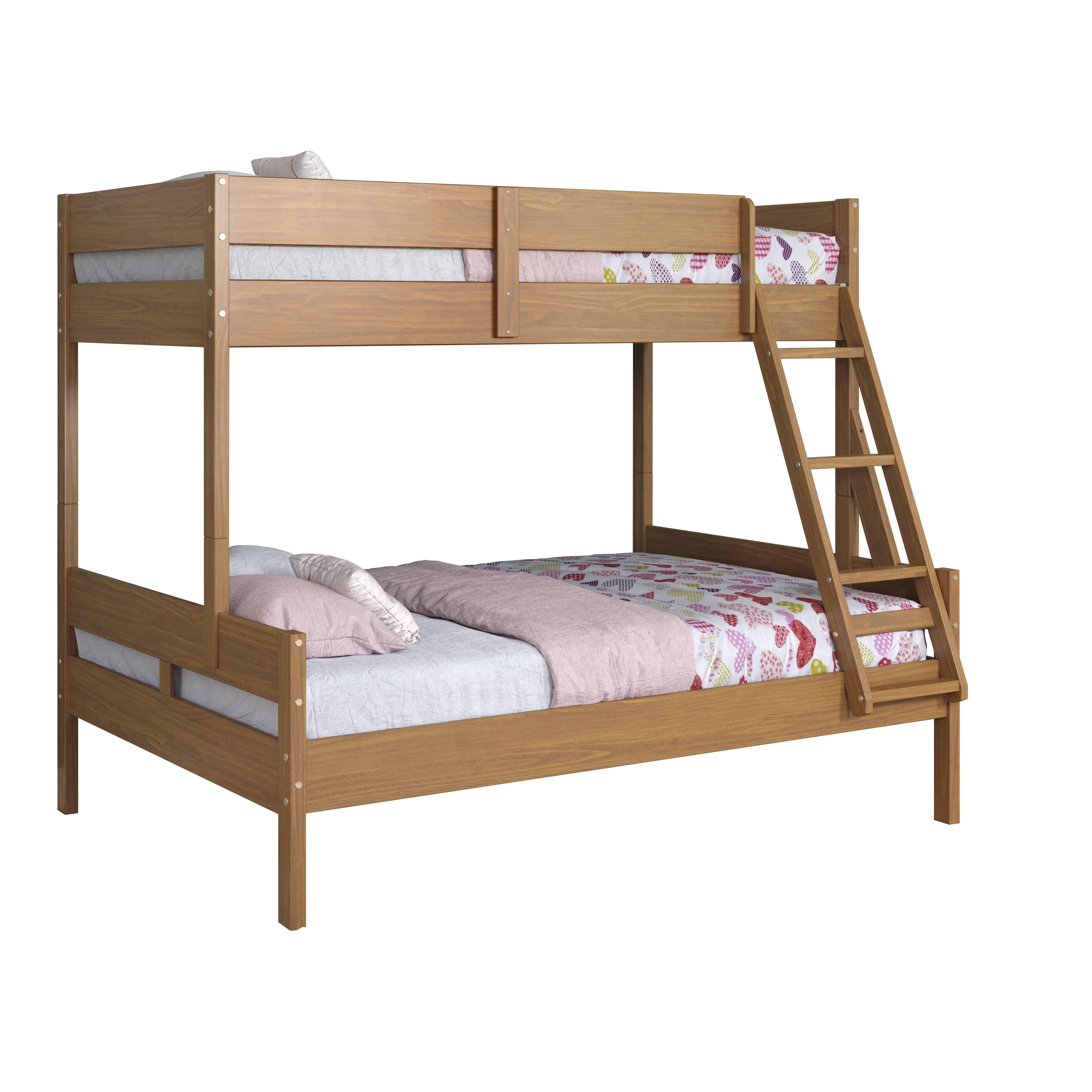 Donco Kids Low Board Twin over Full Bunkbed, Urban Oak, large