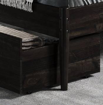 Donco Kids Mid Center Queen Platform Bed with 2 Storage Drawers, Urban Walnut, large