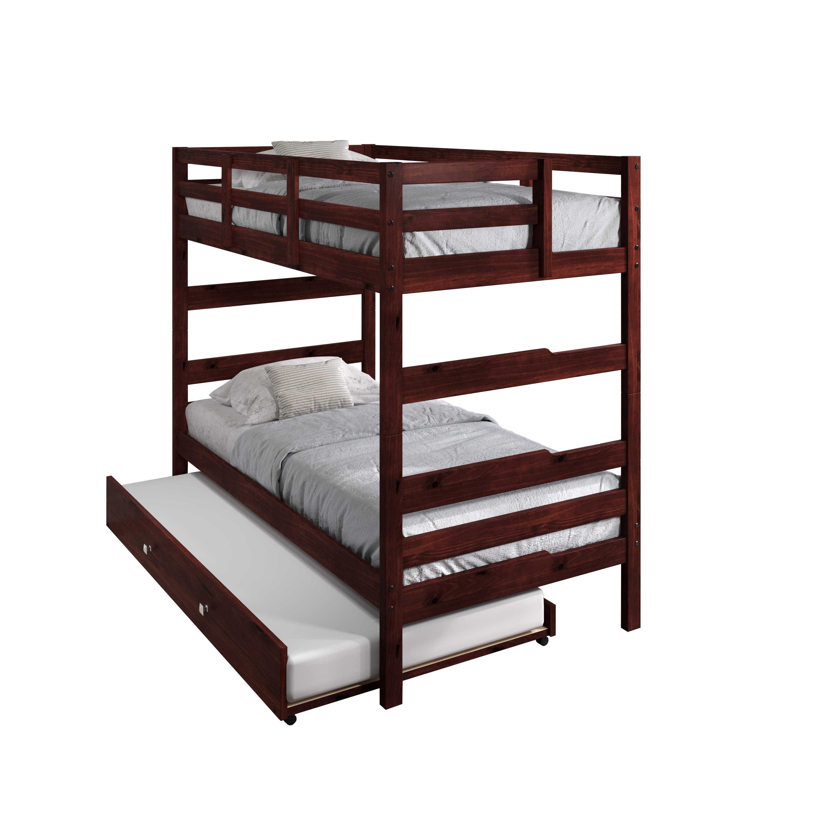 Donco Kids Promo Shaker Twin over Twin Bunkbed with Twin Trundle, , large