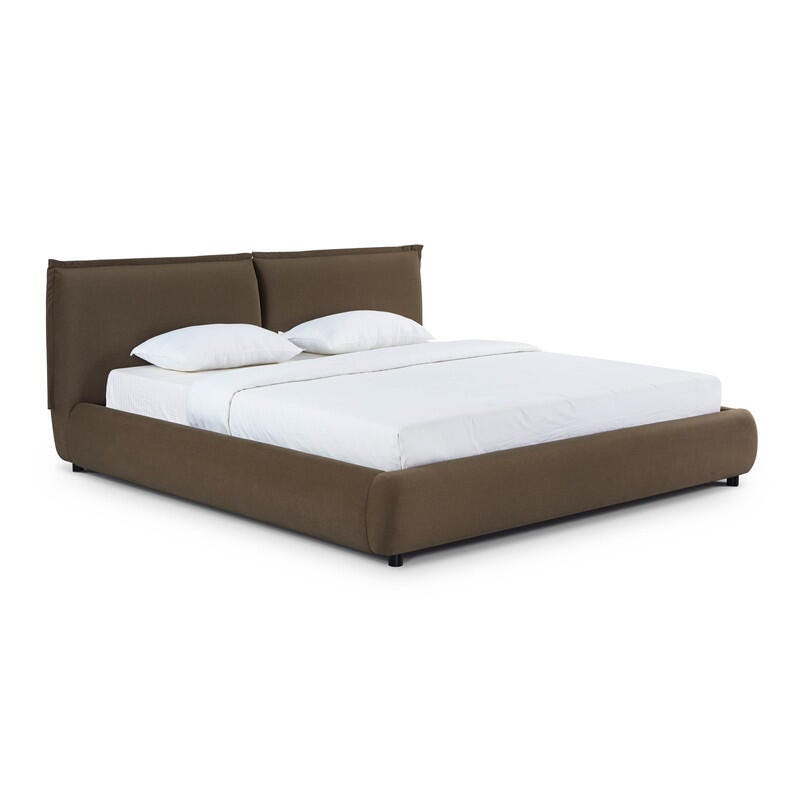 TOV Furniture Mel King Upholstered Bed, Brown, large