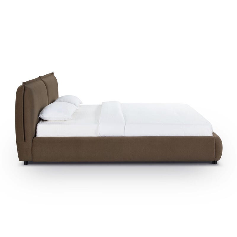 TOV Furniture Mel King Upholstered Bed, Brown, large