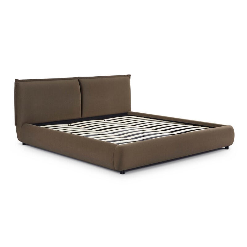 TOV Furniture Mel King Upholstered Bed, Brown, large