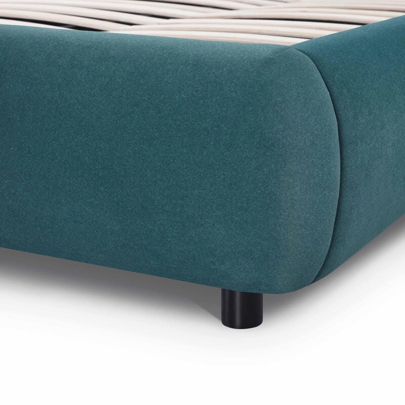 TOV Furniture Mel King Upholstered Bed, Teal, large