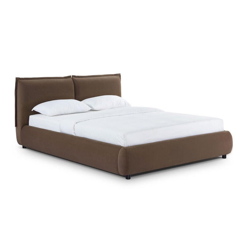TOV Furniture Mel Queen Upholstered Bed, Brown, large