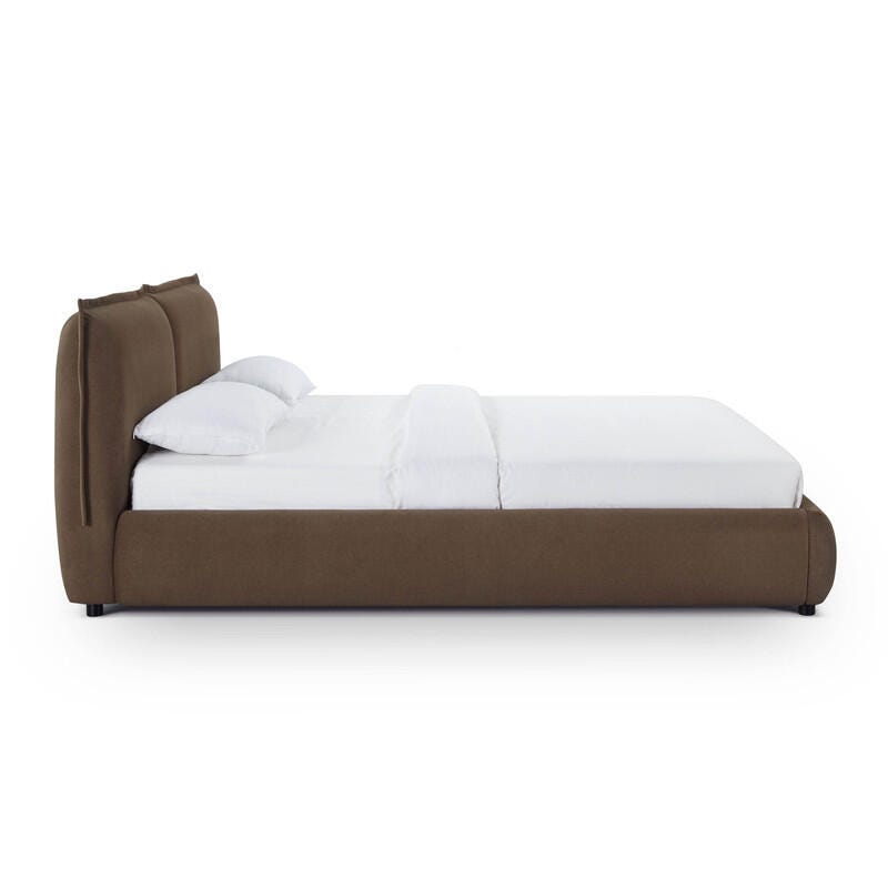 TOV Furniture Mel Queen Upholstered Bed, Brown, large