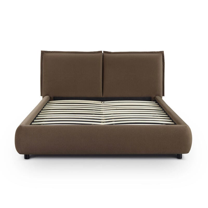 TOV Furniture Mel Queen Upholstered Bed, Brown, large