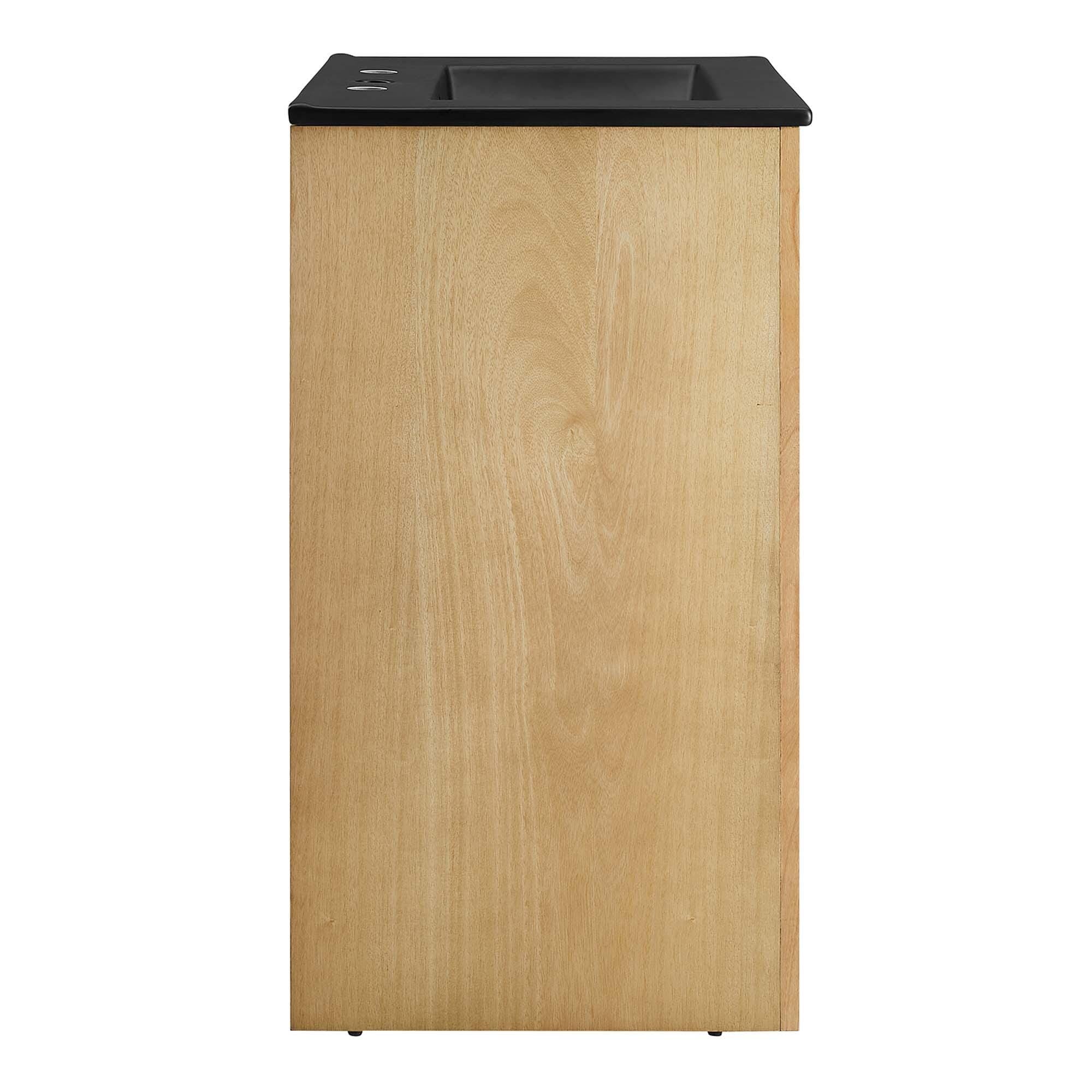 Modway Appia 24" Bathroom Vanity, Oak/Black, large