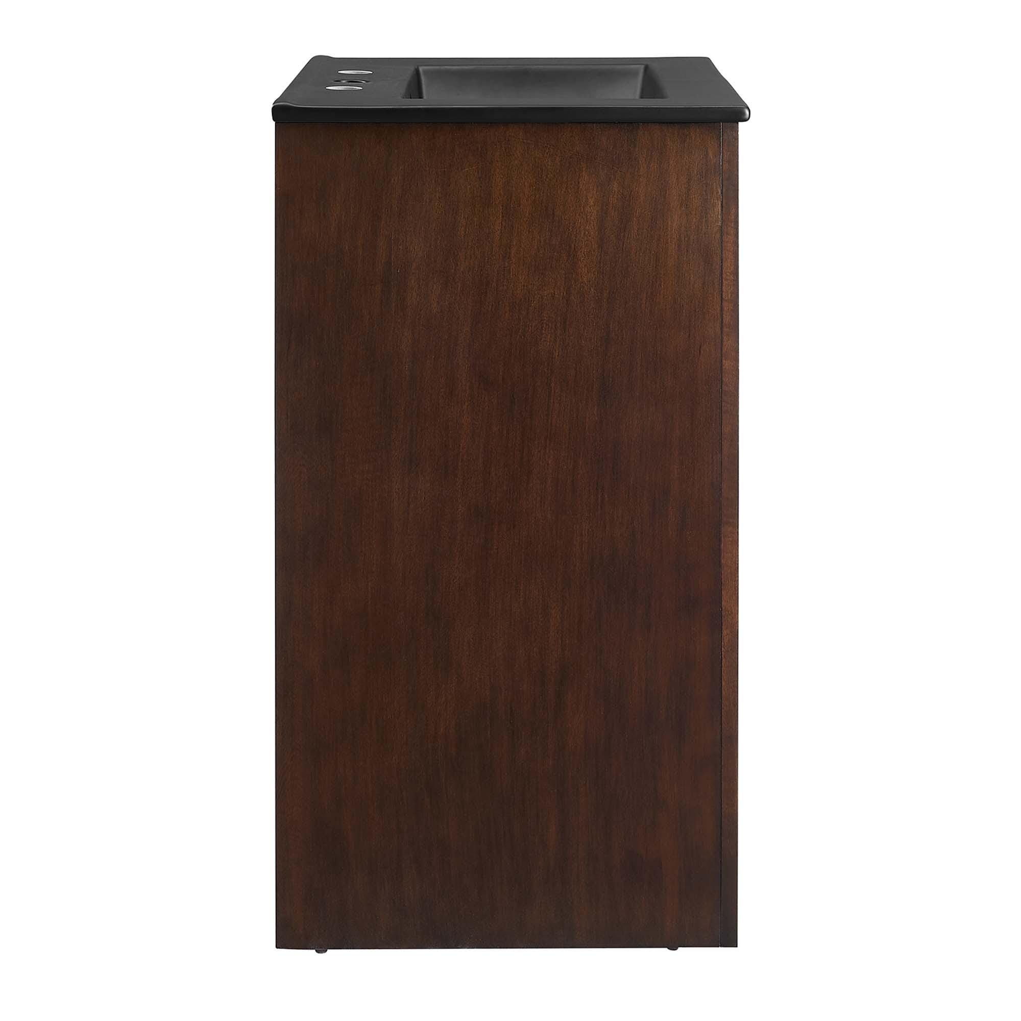 Modway Appia 24" Bathroom Vanity, Walnut/Black, large
