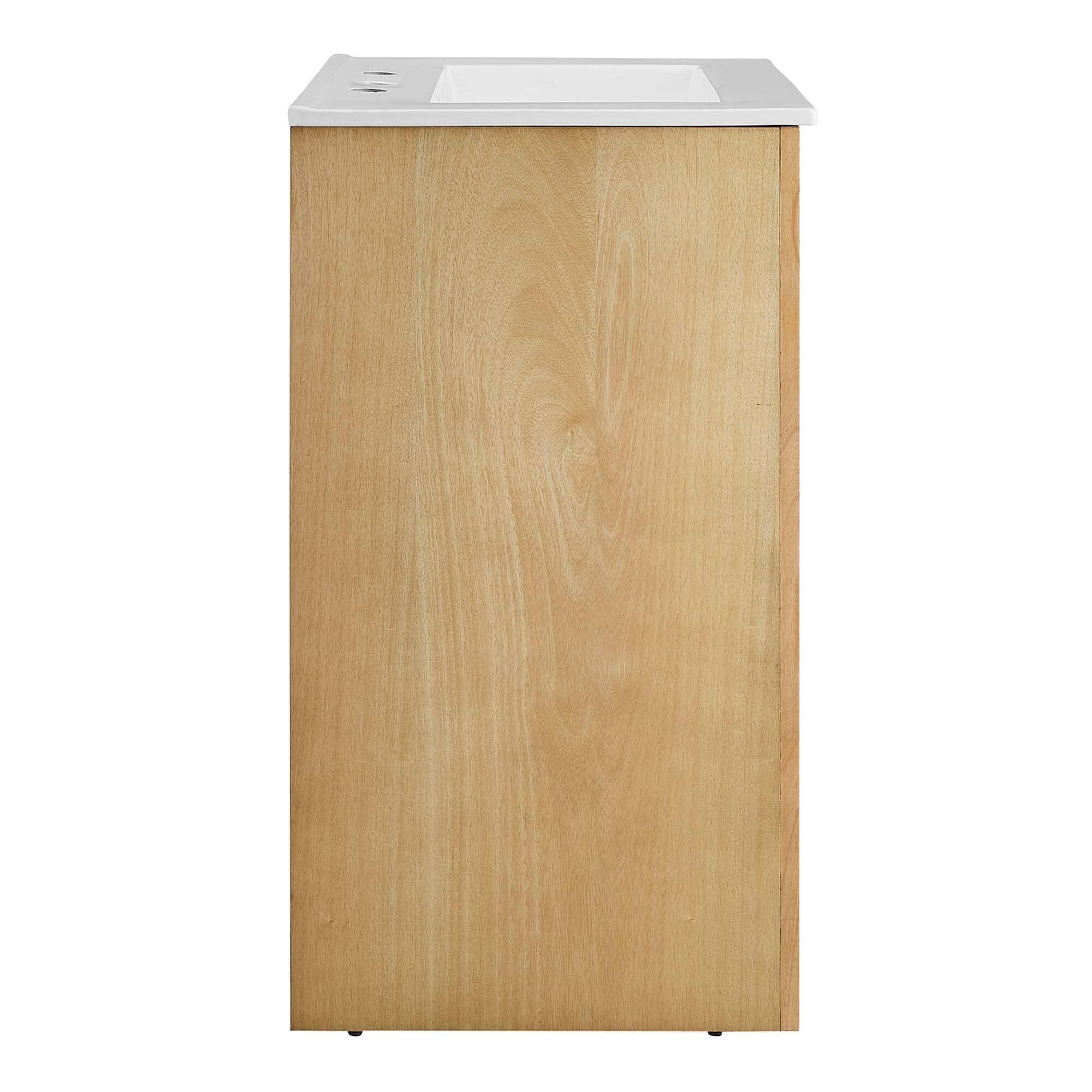 Modway Appia 25" Bathroom Vanity, Oak/White, large