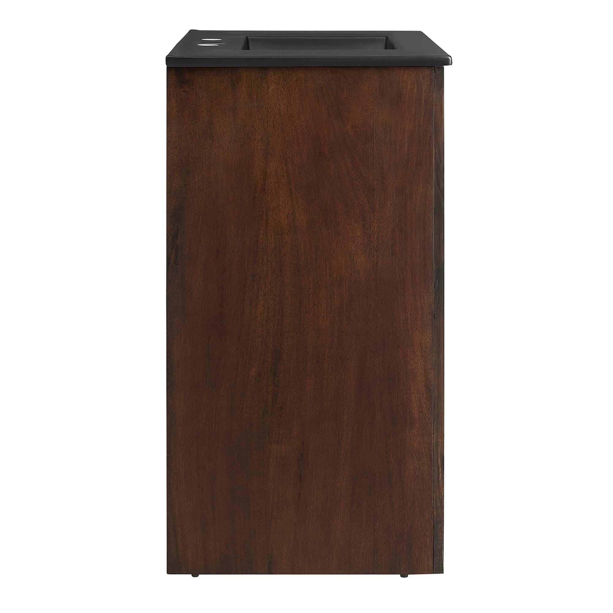 Modway Appia 36" Bathroom Vanity, Walnut/Black, large