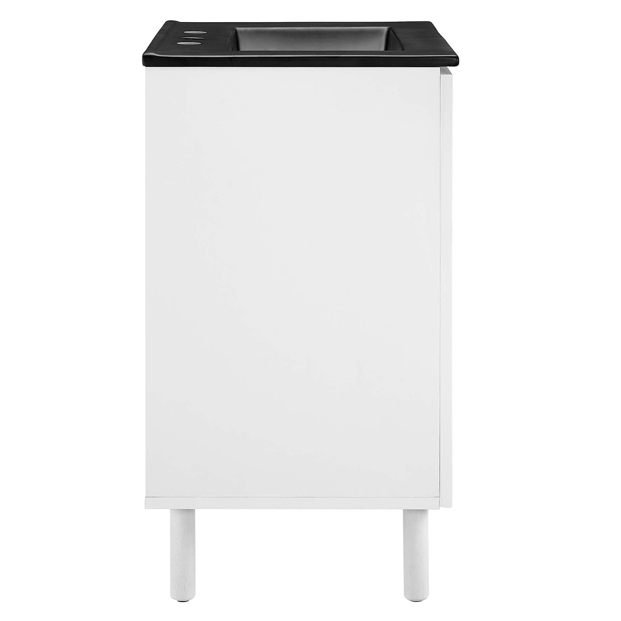 Modway Calla 25" Bathroom Vanity, Black/White, large