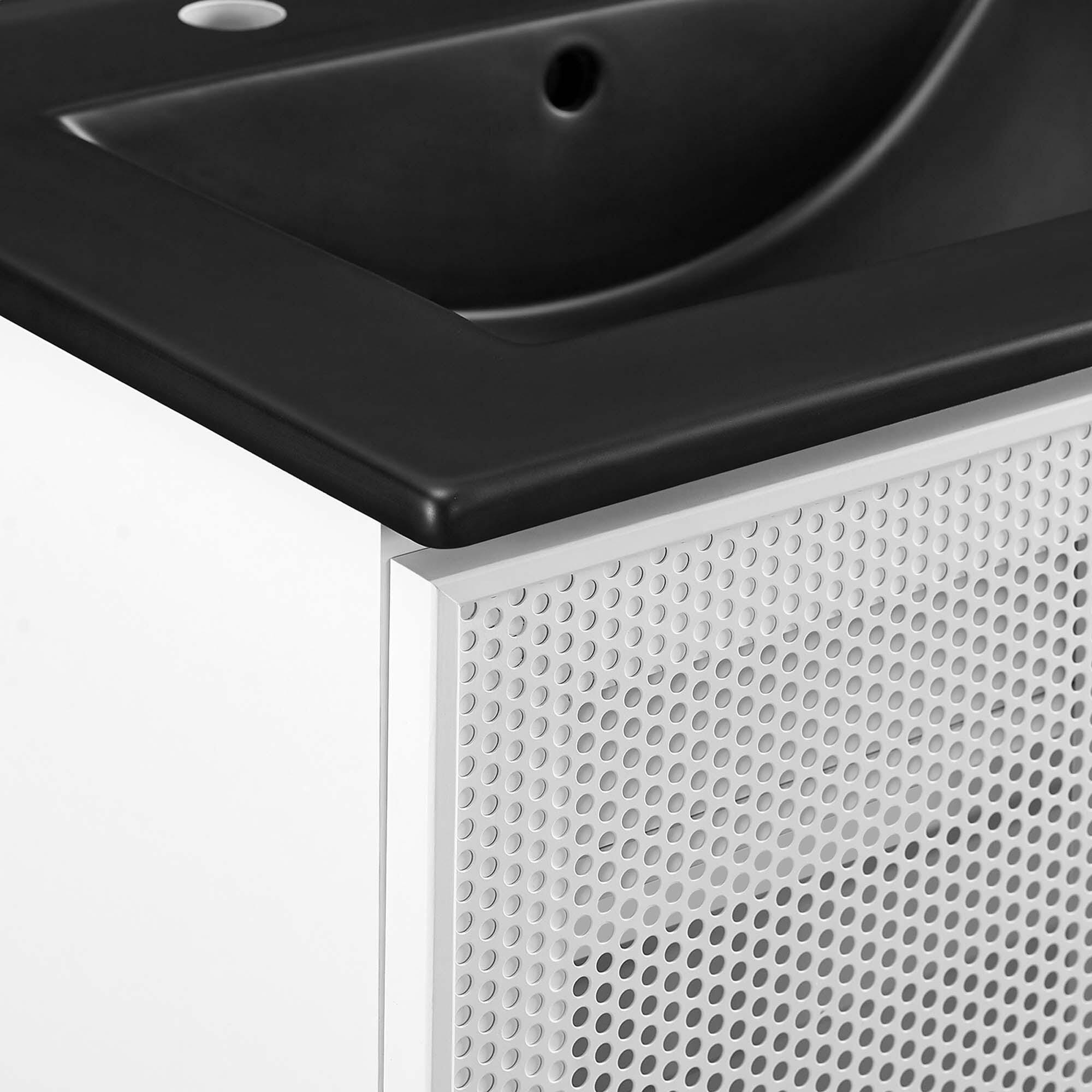 Modway Calla 25" Bathroom Vanity, Black/White, large