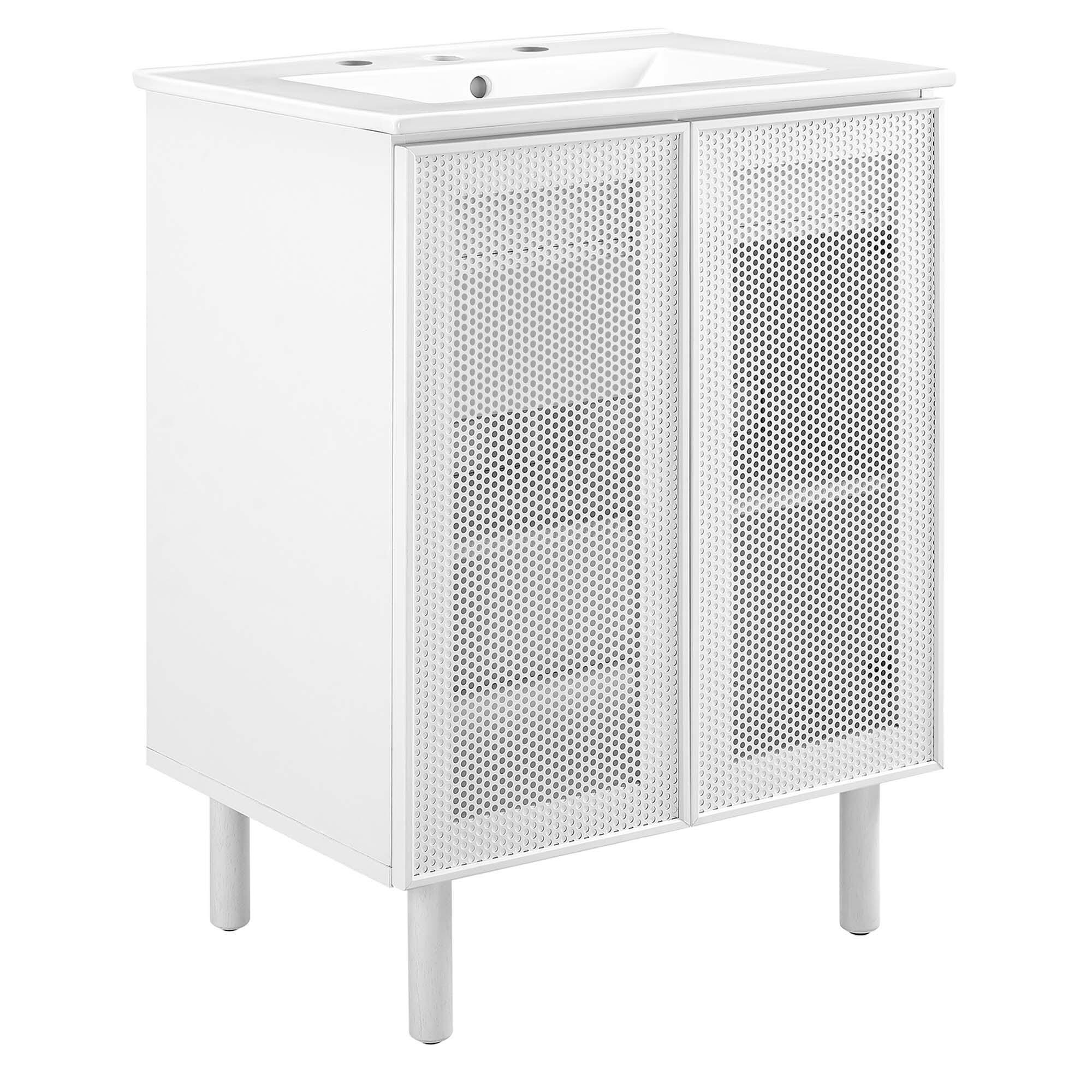 Modway Calla 25" Bathroom Vanity, White, large
