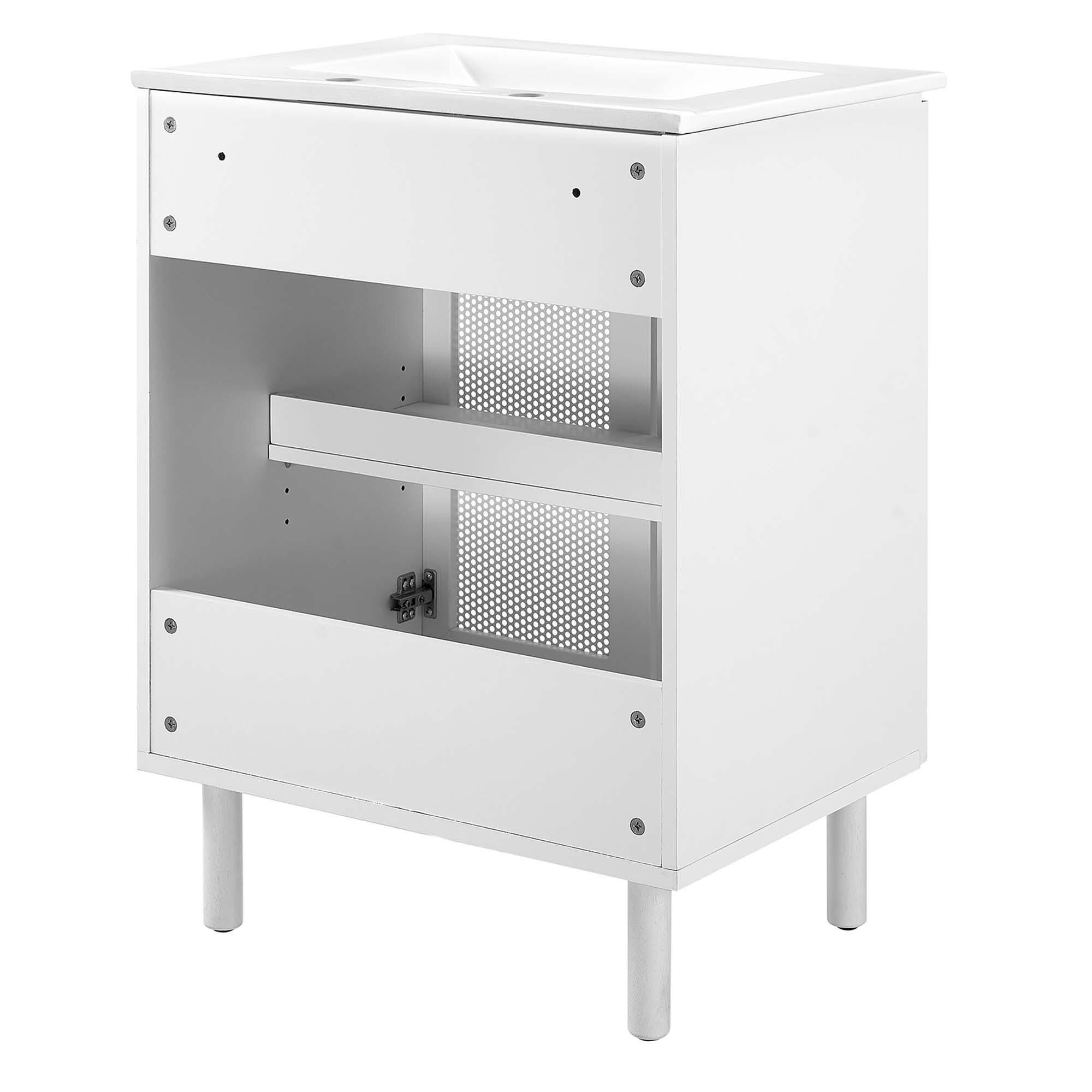 Modway Calla 25" Bathroom Vanity, White, large