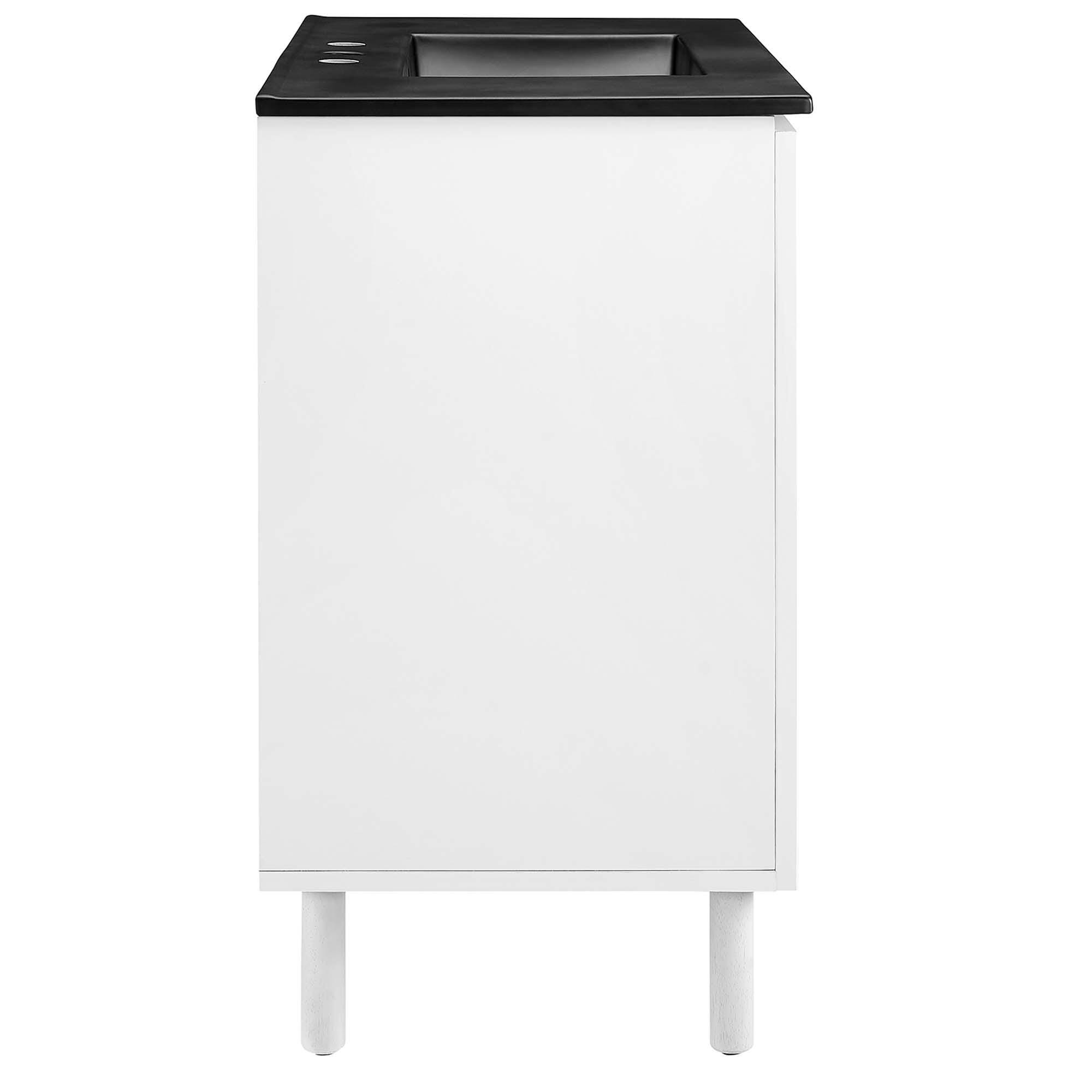 Modway Calla 36" Bathroom Vanity, Black/White, large