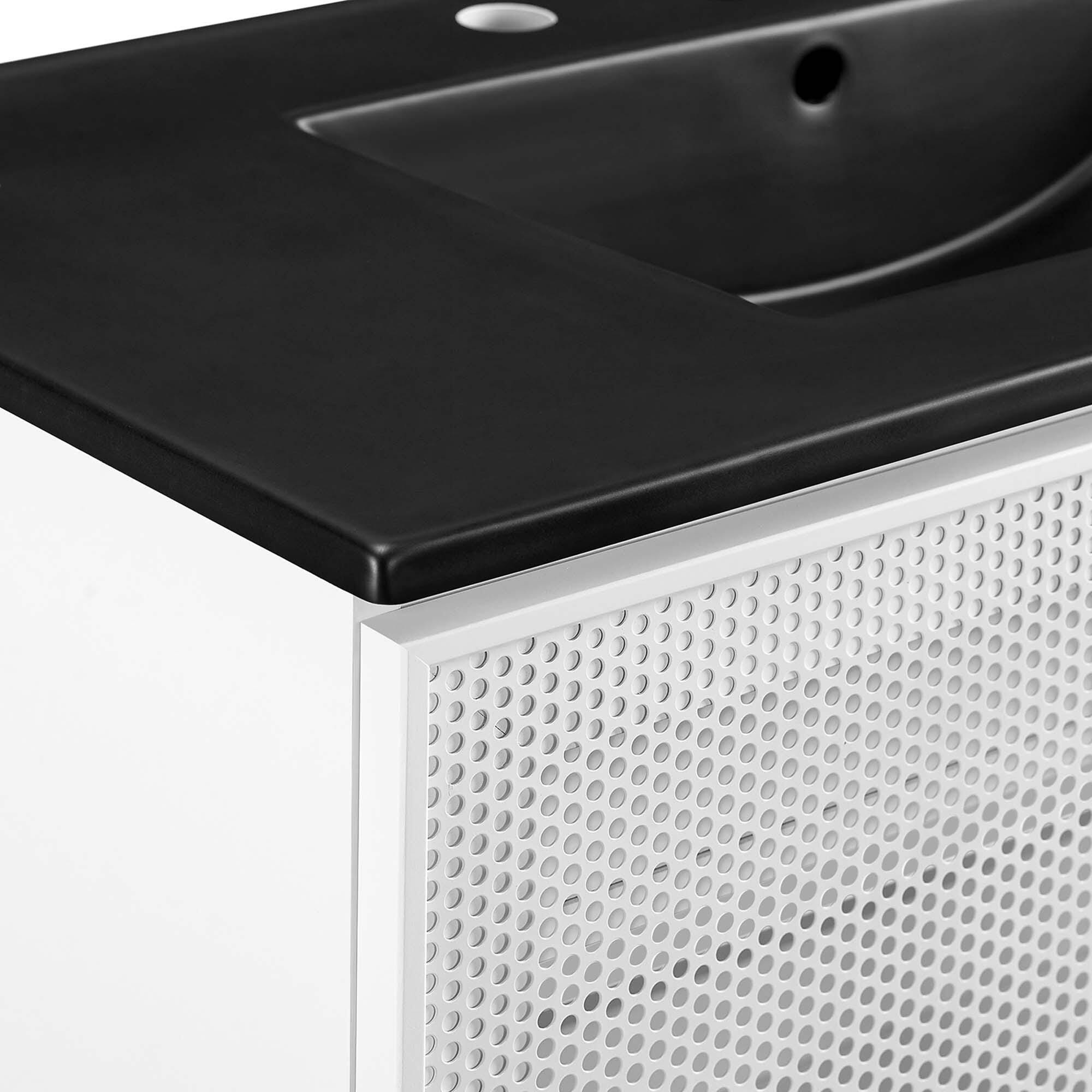 Modway Calla 36" Bathroom Vanity, Black/White, large